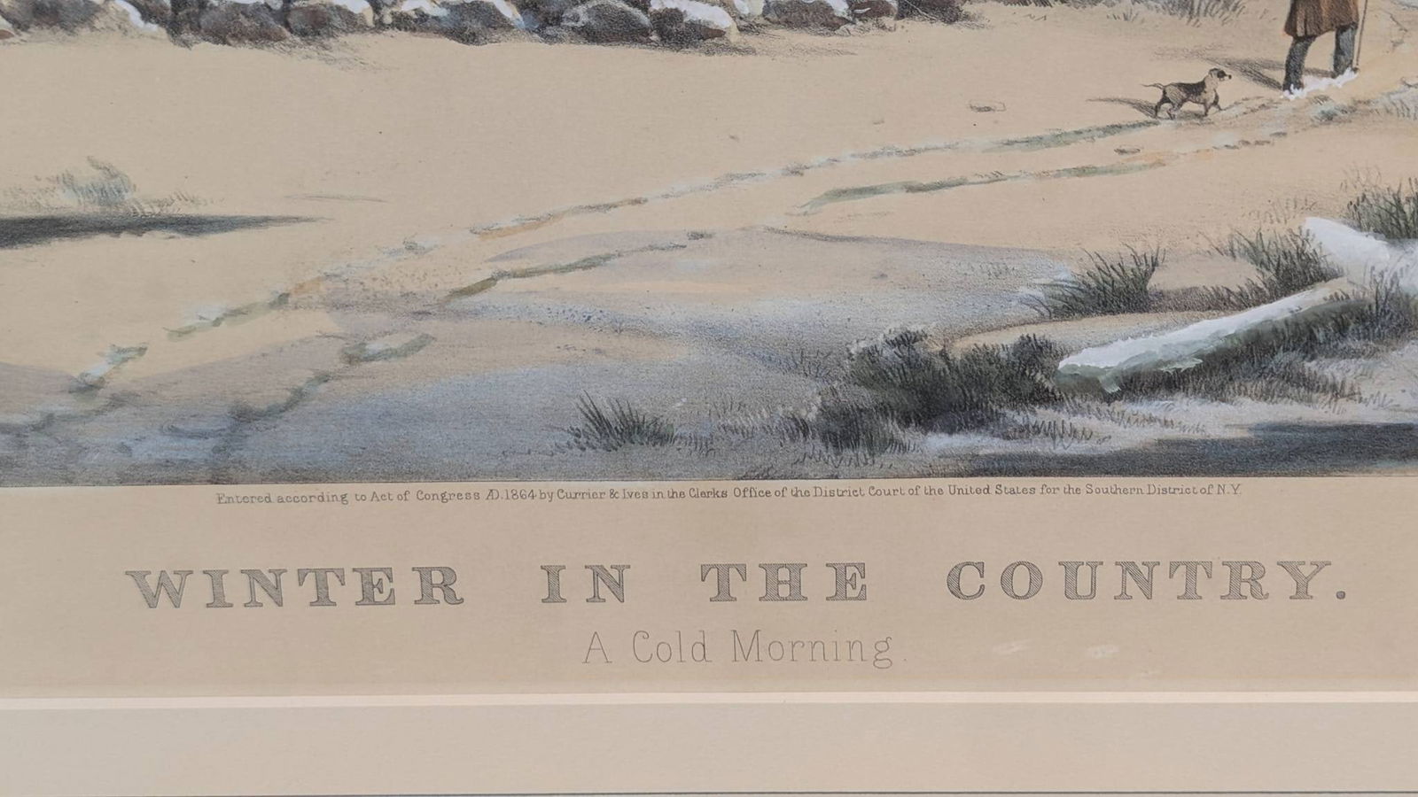 Winter In The Country Lithograph by G H Durrie Published by Currier and Ives - 10