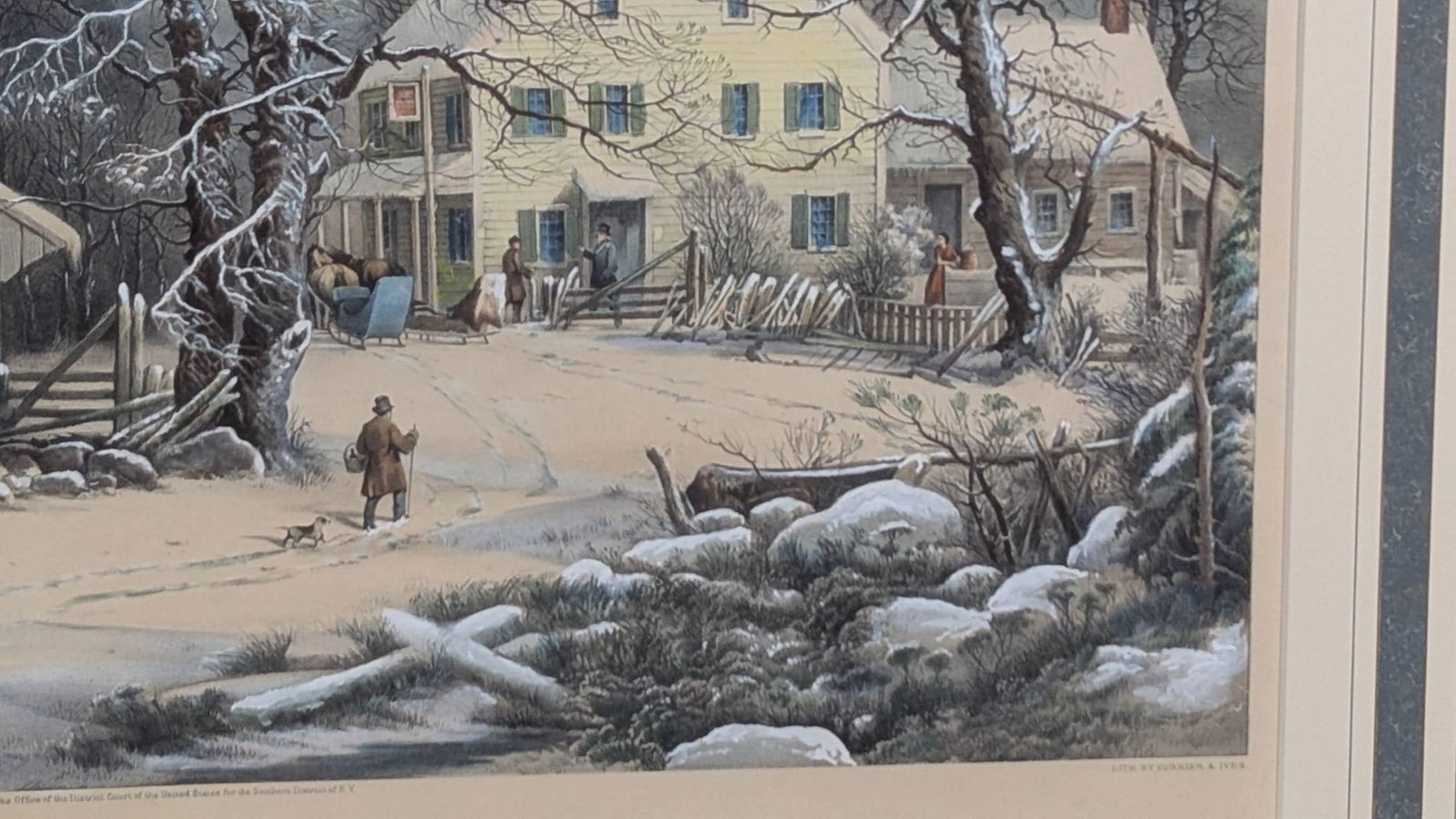 Winter In The Country Lithograph by G H Durrie Published by Currier and Ives - 8