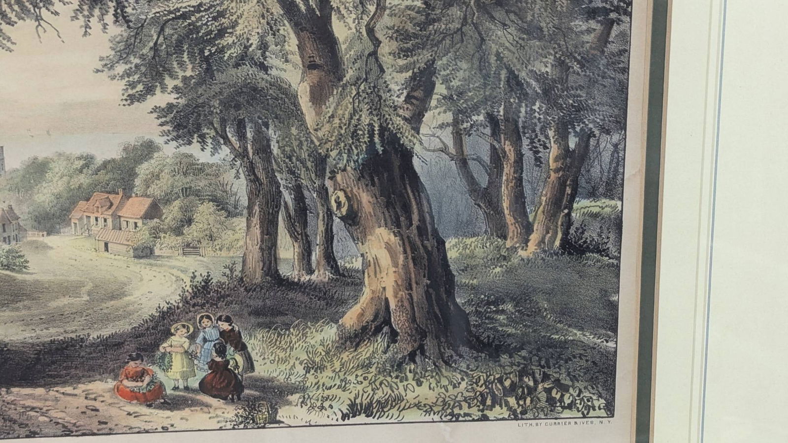 Hand Colored Lithograph Summer Morning by Currier and Ives - 8
