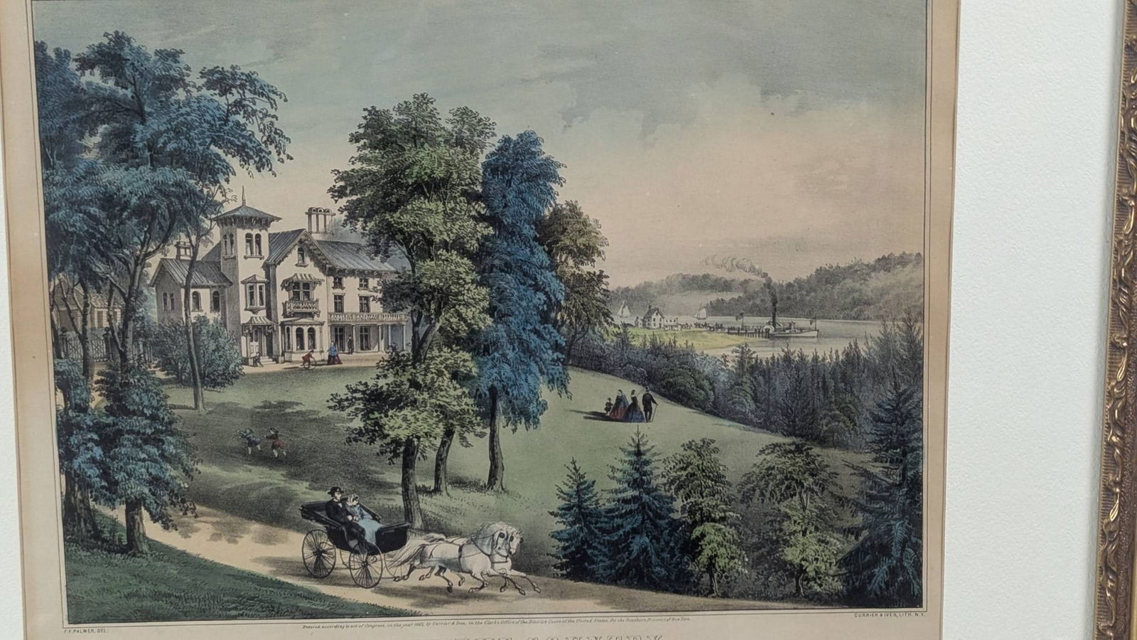 Life in the Country Morning by Currier and Ives Hand Colored Lithograph - 2