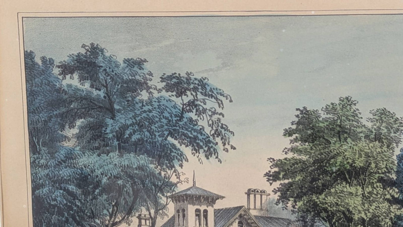 Life in the Country Morning by Currier and Ives Hand Colored Lithograph - 3