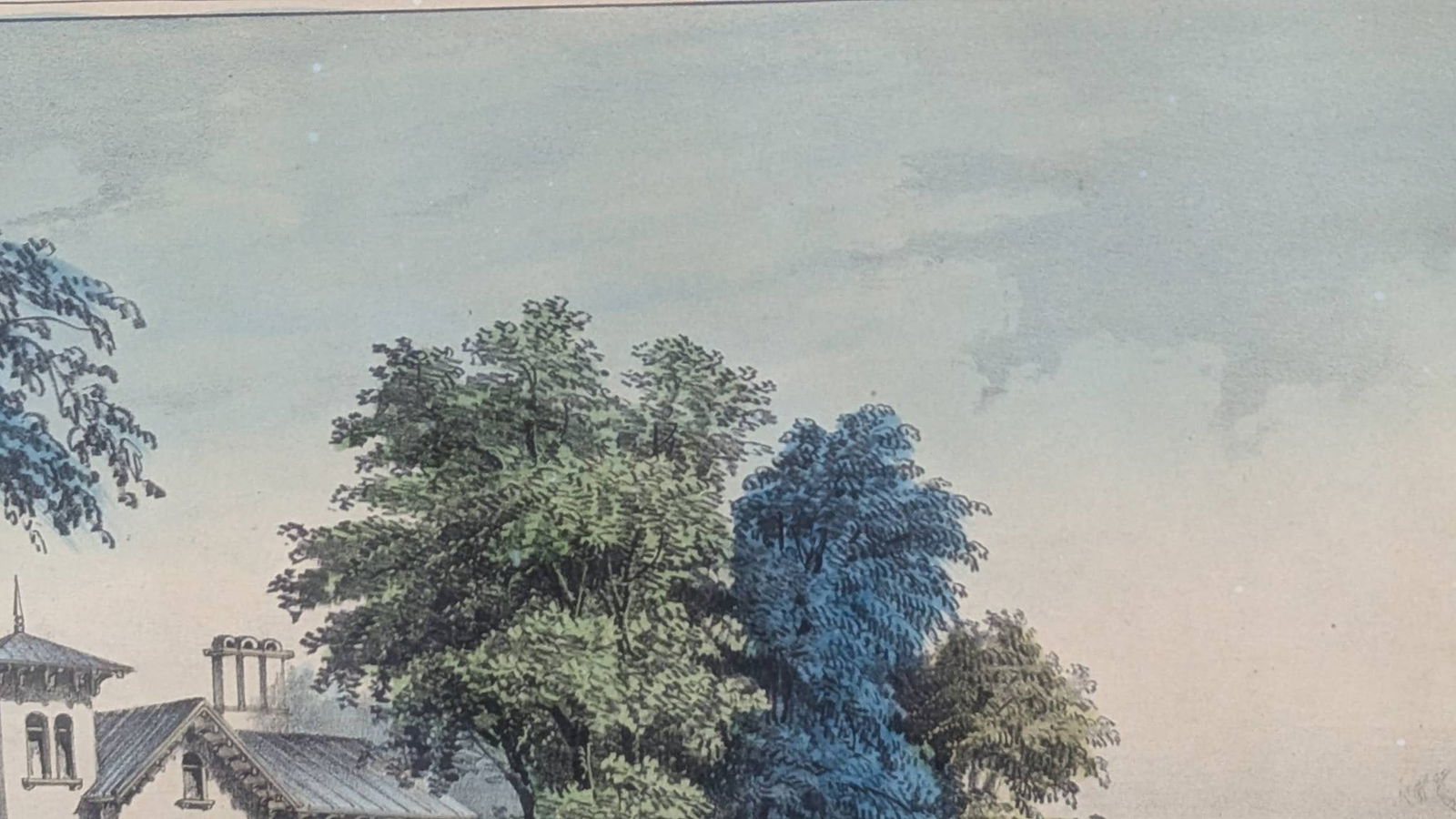 Life in the Country Morning by Currier and Ives Hand Colored Lithograph - 4