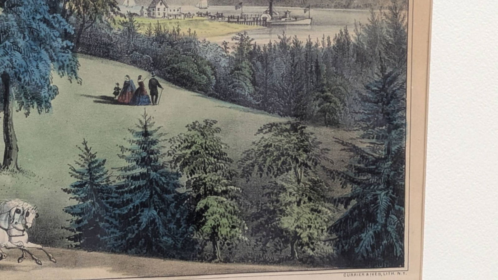 Life in the Country Morning by Currier and Ives Hand Colored Lithograph - 8