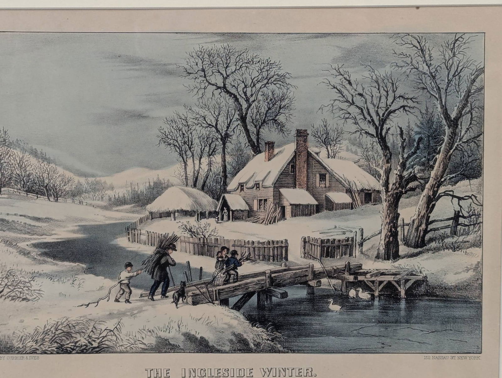 The Ingleside Winter Lithograph by Currier and Ives - 2
