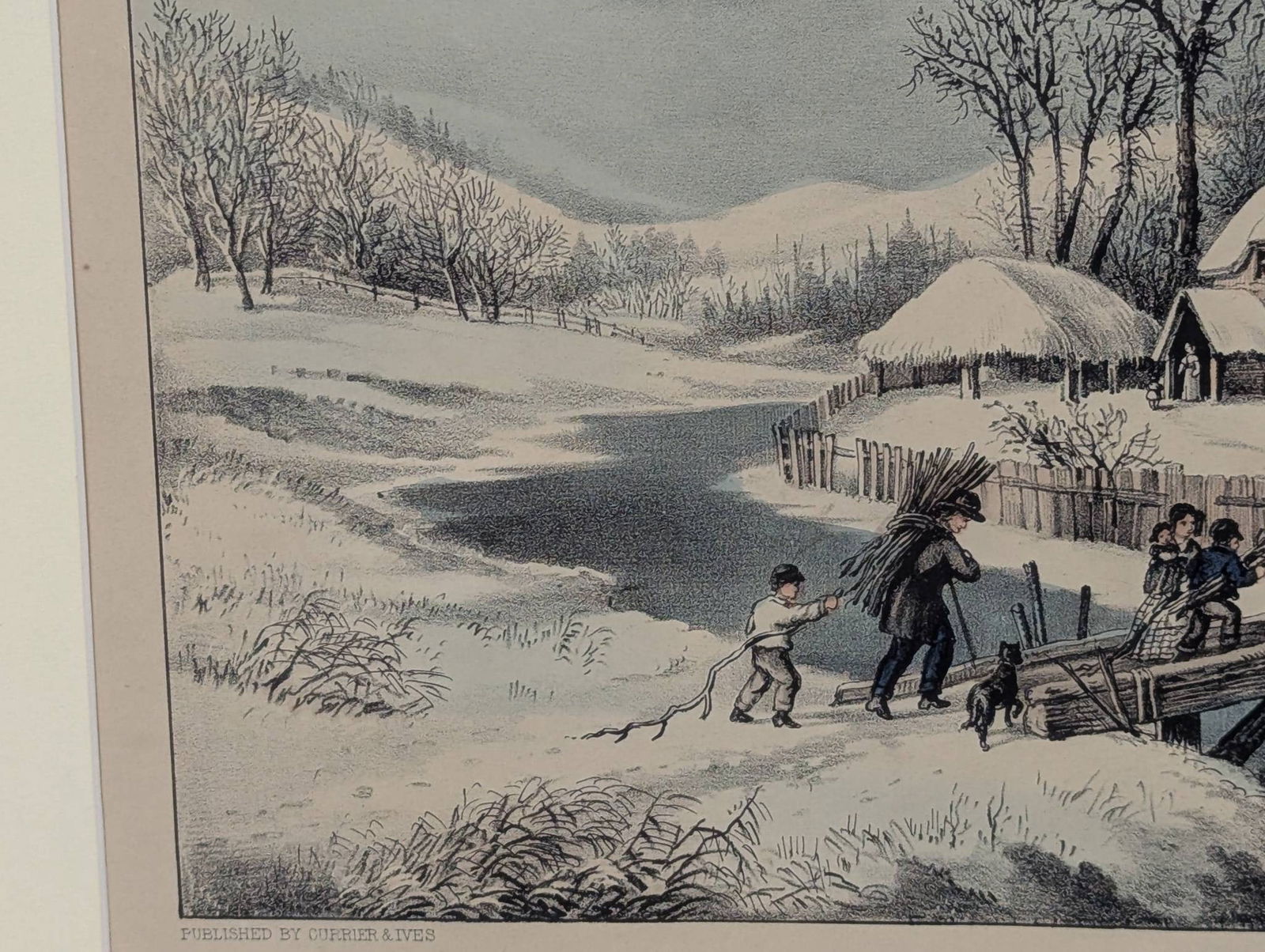 The Ingleside Winter Lithograph by Currier and Ives - 6