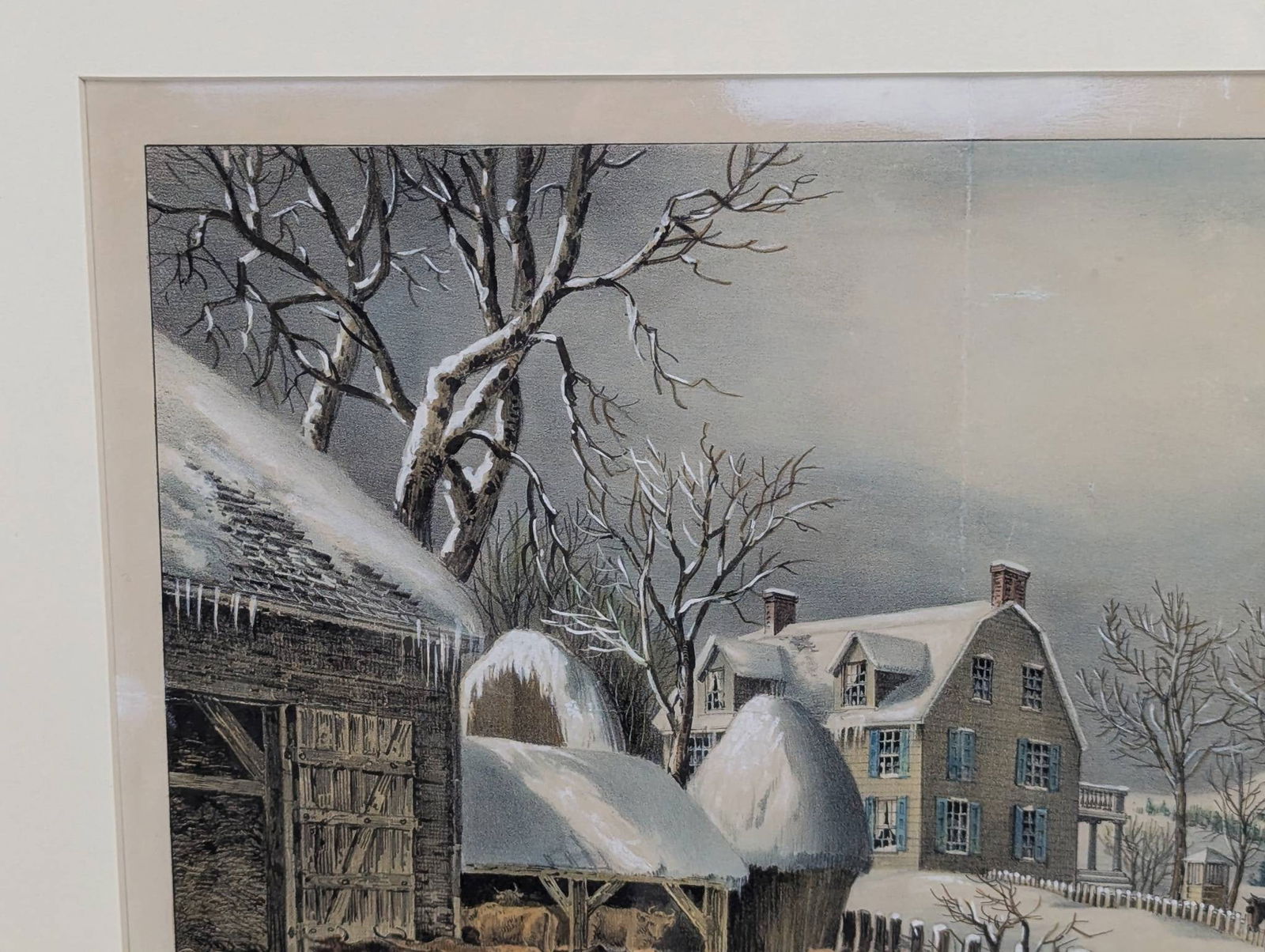 Currier and Ives Lithograph Winter Morning - 3