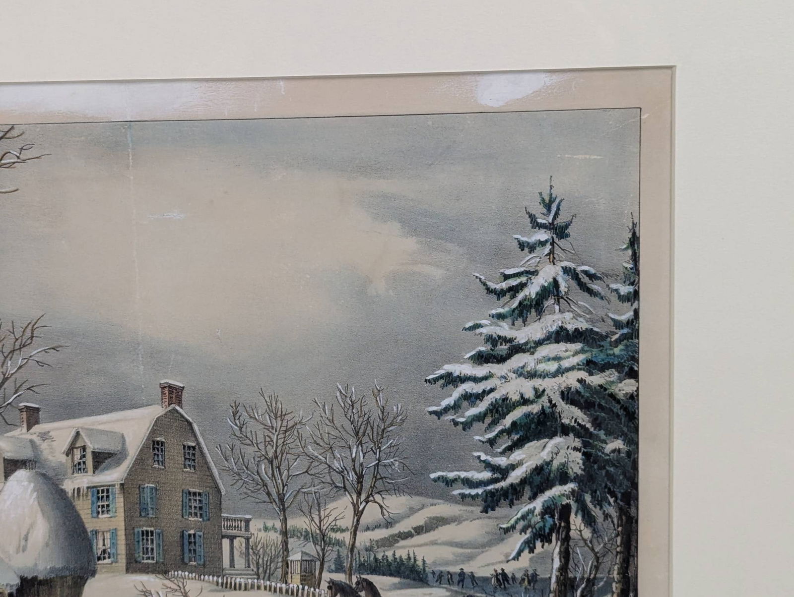 Currier and Ives Lithograph Winter Morning - 5