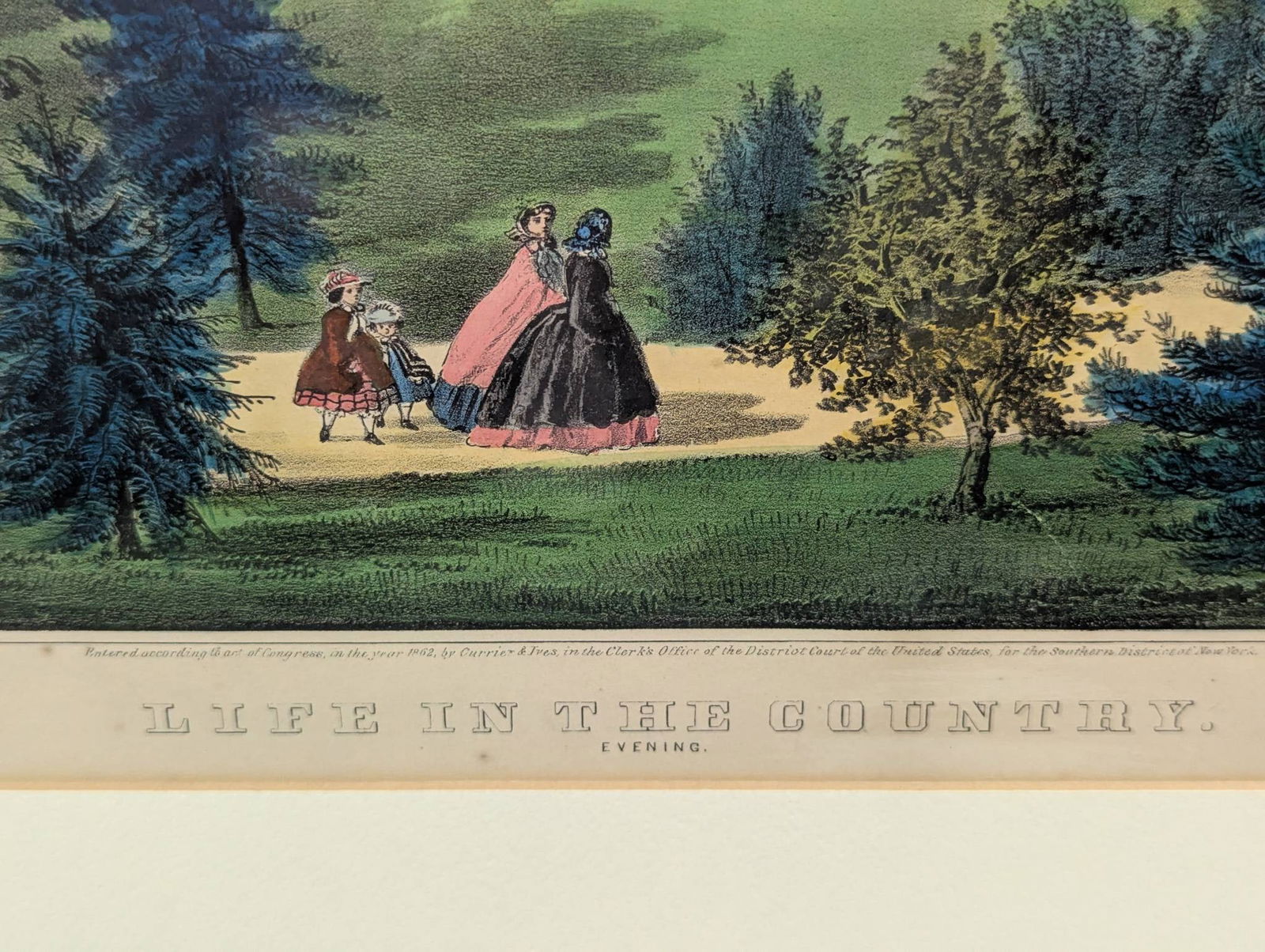 Lithograph by Currier and Ives Depicting Life in the Country Evening - 10
