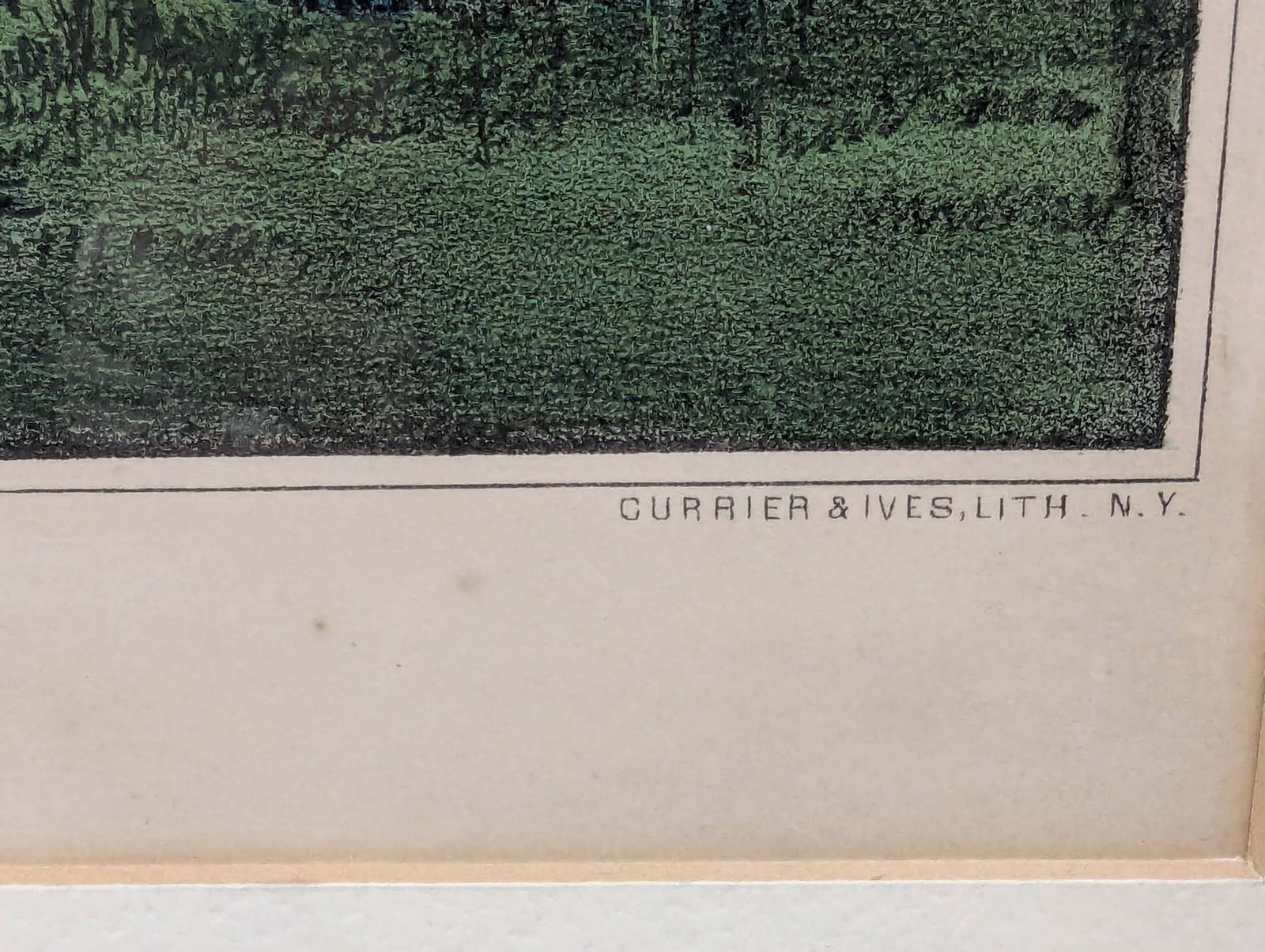 Lithograph by Currier and Ives Depicting Life in the Country Evening - 11