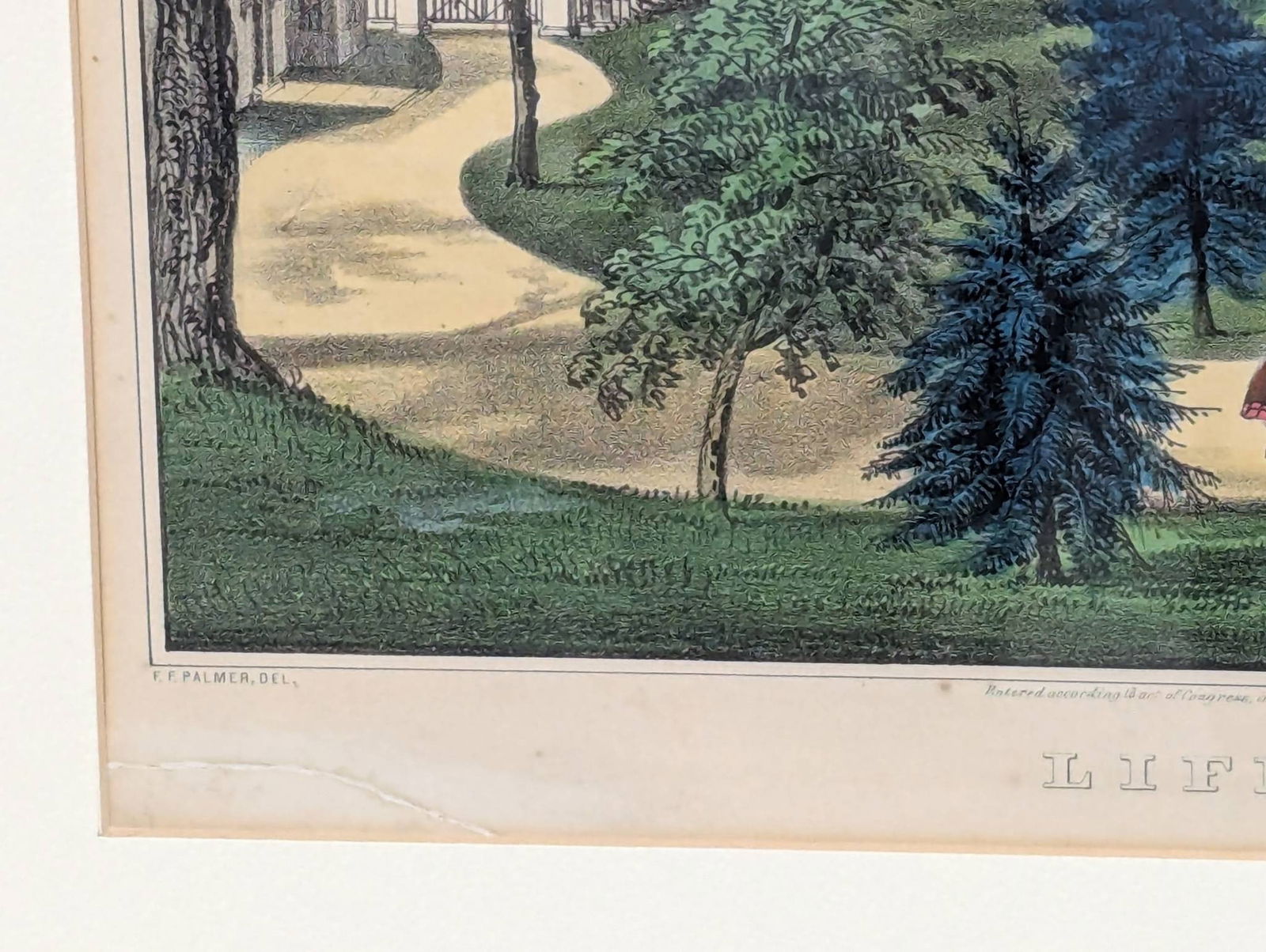 Lithograph by Currier and Ives Depicting Life in the Country Evening - 6