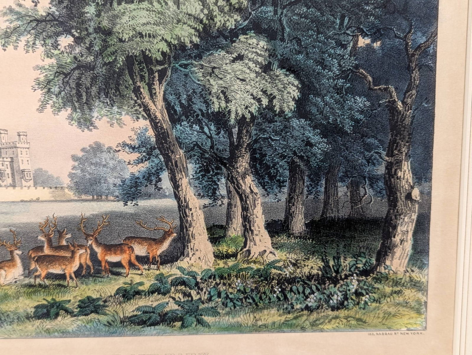 Lithograph by Currier and Ives Depicting Windsor Castle and Park - 8