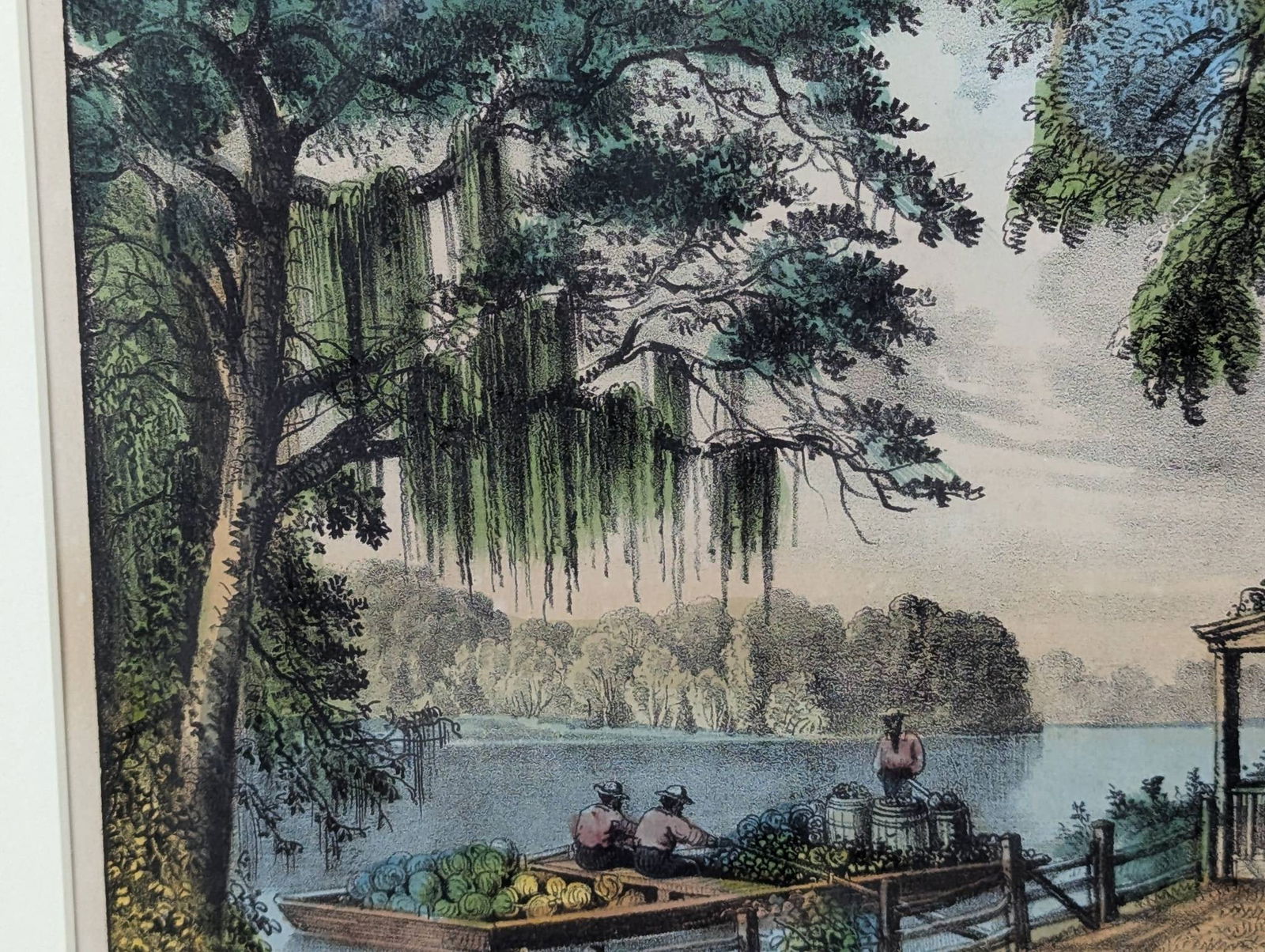 Currier and Ives Lithograph Titled Good Times on the Old Plantation - 3