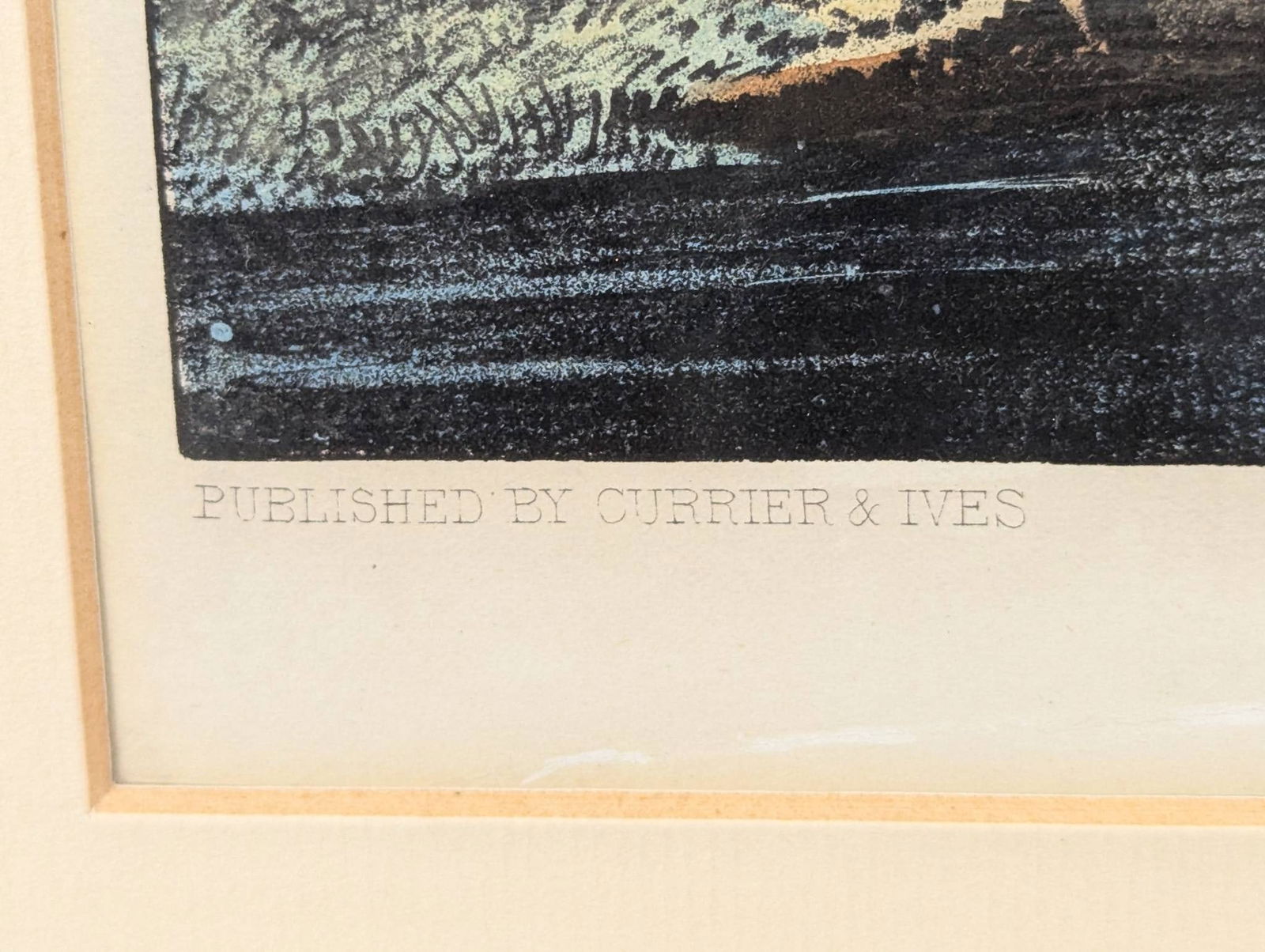 Lithograph Published by Currier and Ives Depicting Central Park Bridge Scene - 9