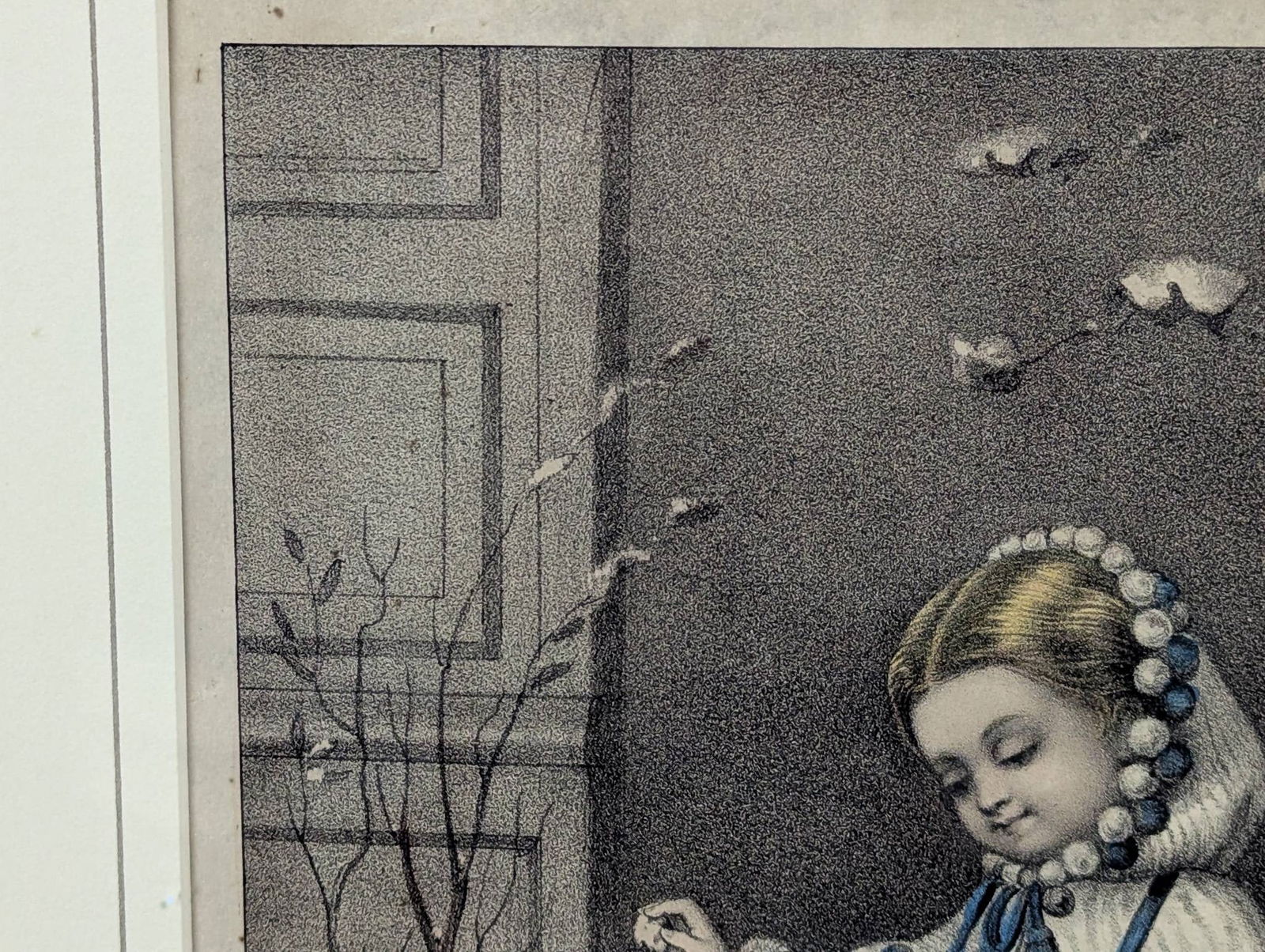 Currier and Ives Chromolithograph Titled Little Snowbird - 3