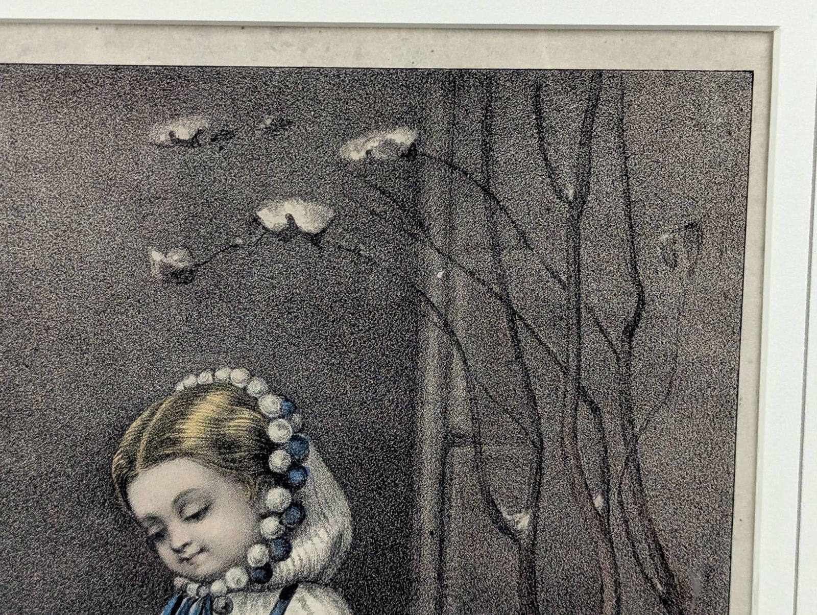 Currier and Ives Chromolithograph Titled Little Snowbird - 4