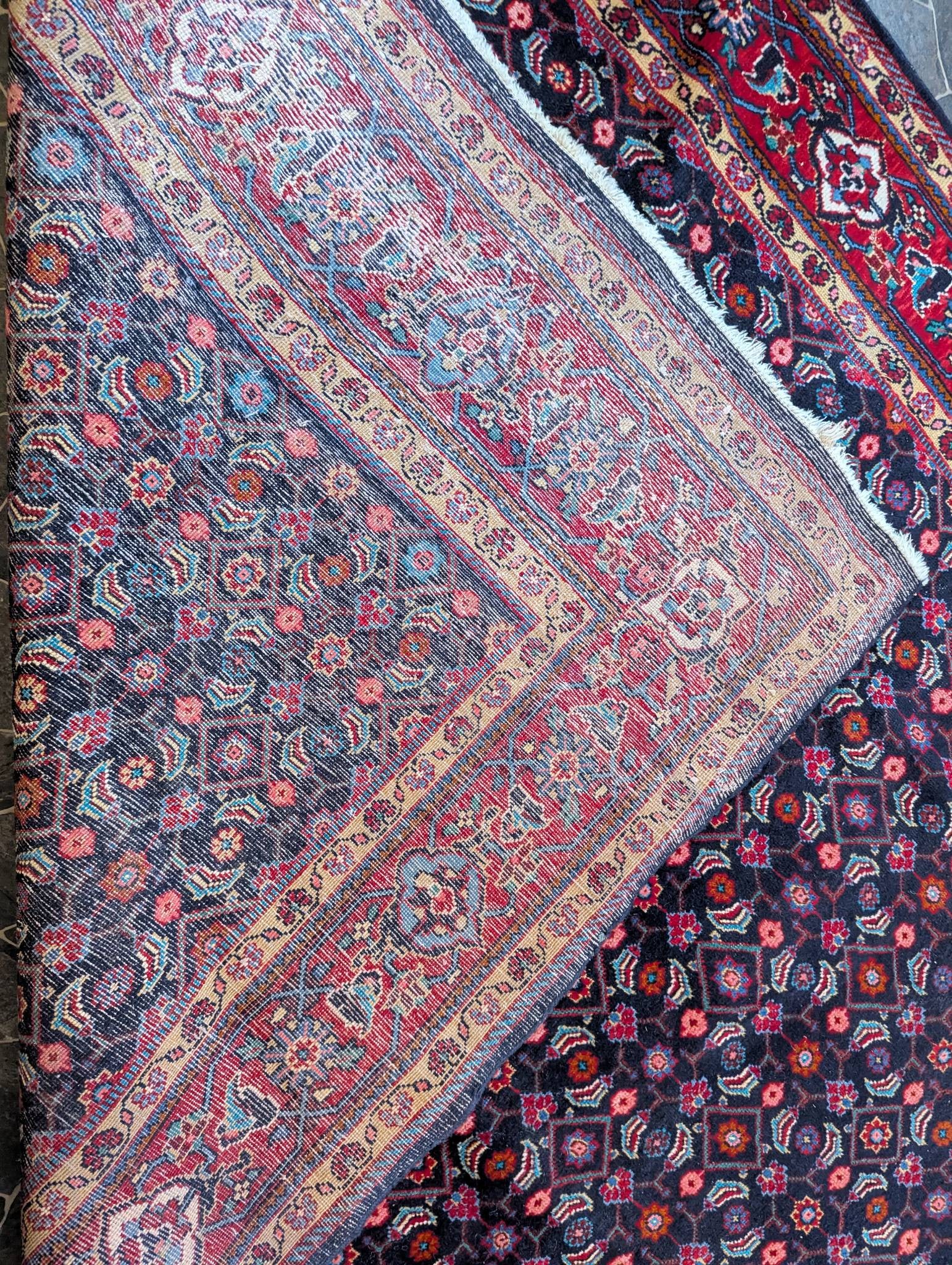 Hand-Knotted Persian Tabriz Wool Rug with Herati Mahi Pattern - 15