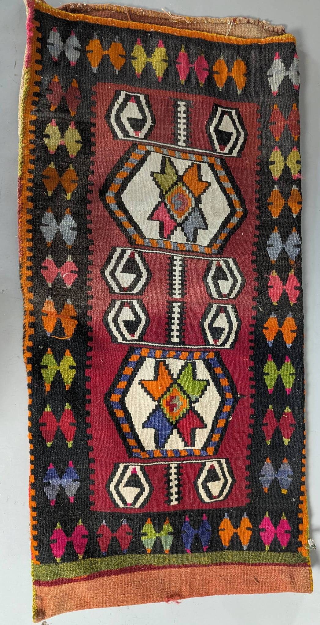 Handwoven Turkish Wool Kilim Rug with Geometric Patterns (1 of 7)