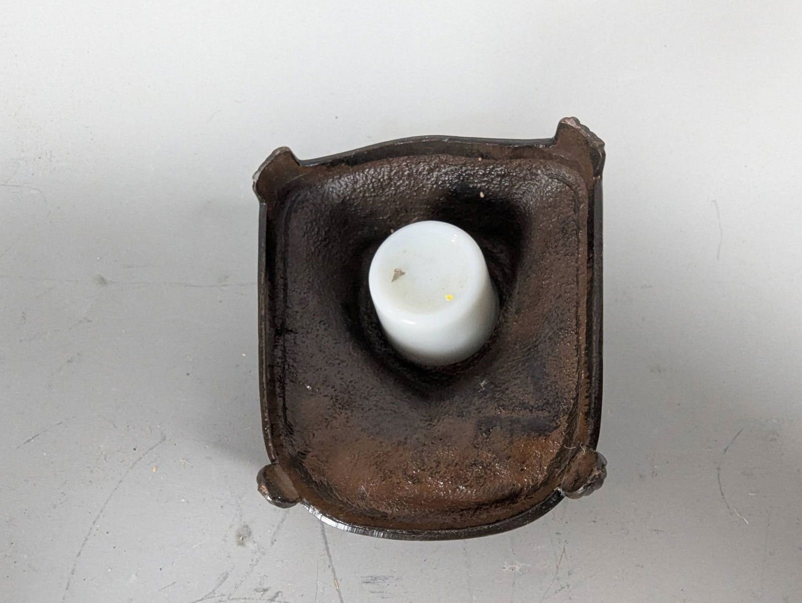 Antique Cast Brass or Bronze Inkwell with Art Nouveau Influence - 6