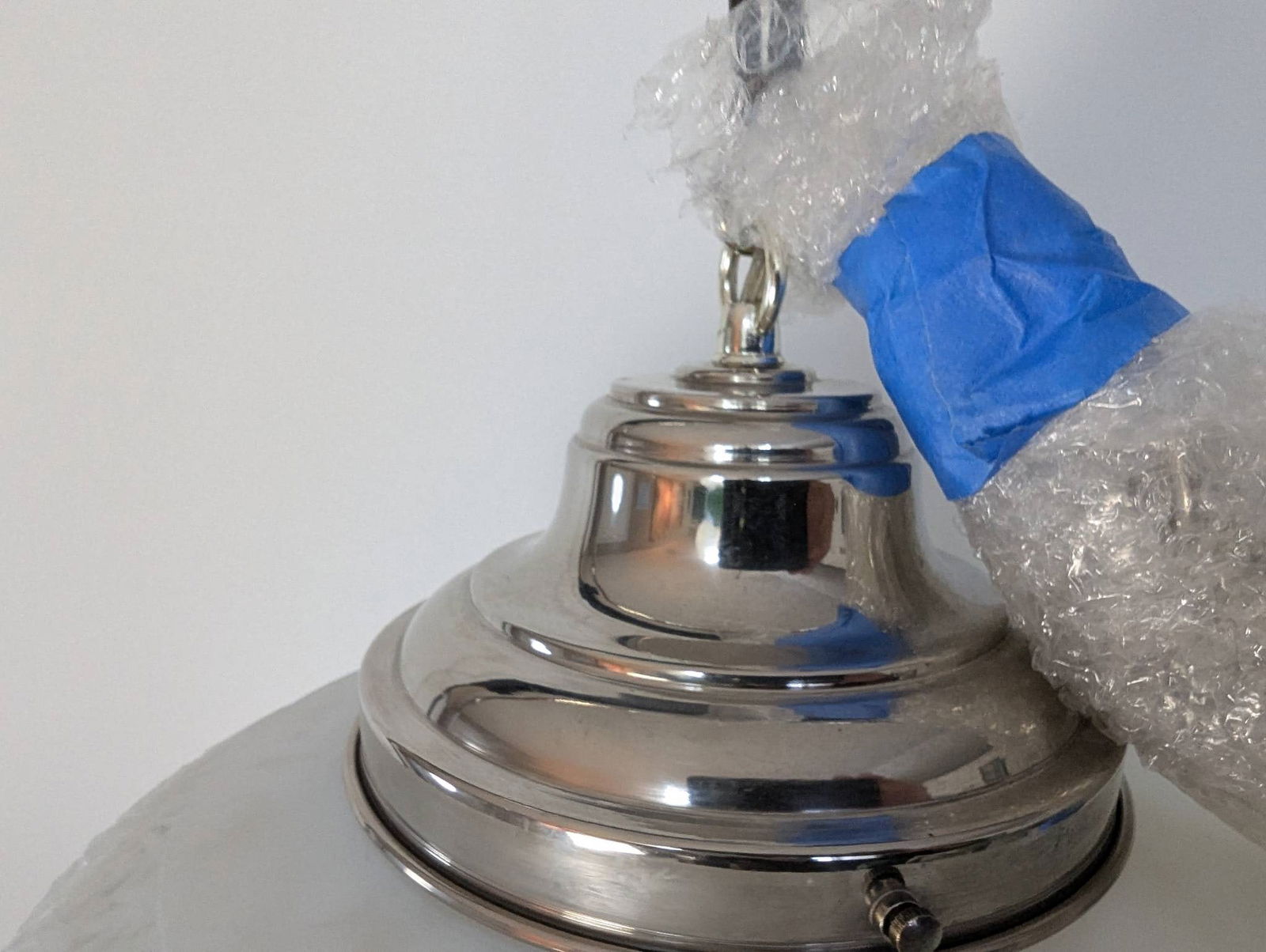 Mid-Century Modern Murano Glass Pendant Light with Textured Shade - 2