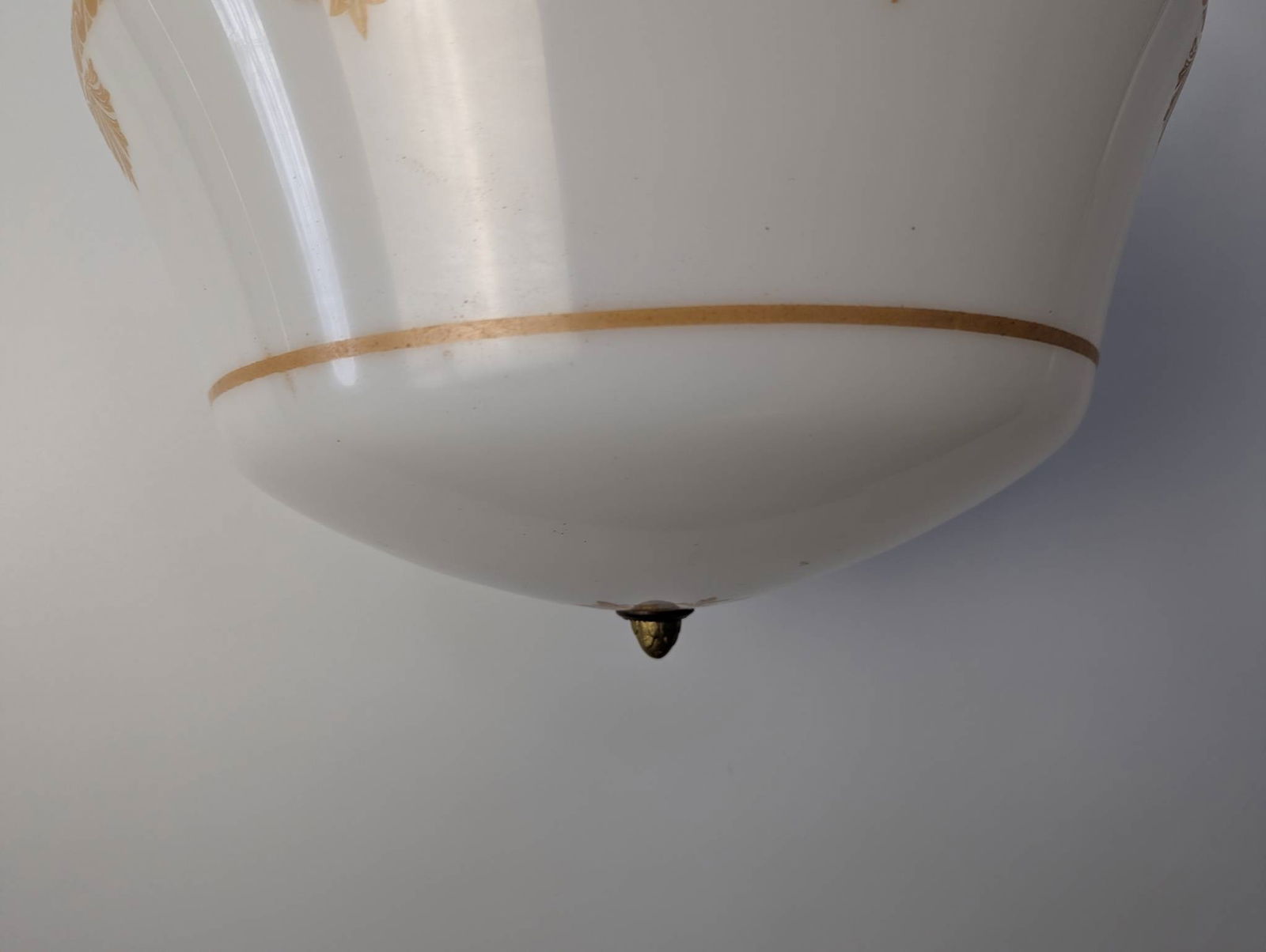 Antique Neoclassical Revival Milk Glass Pendant Light - 5