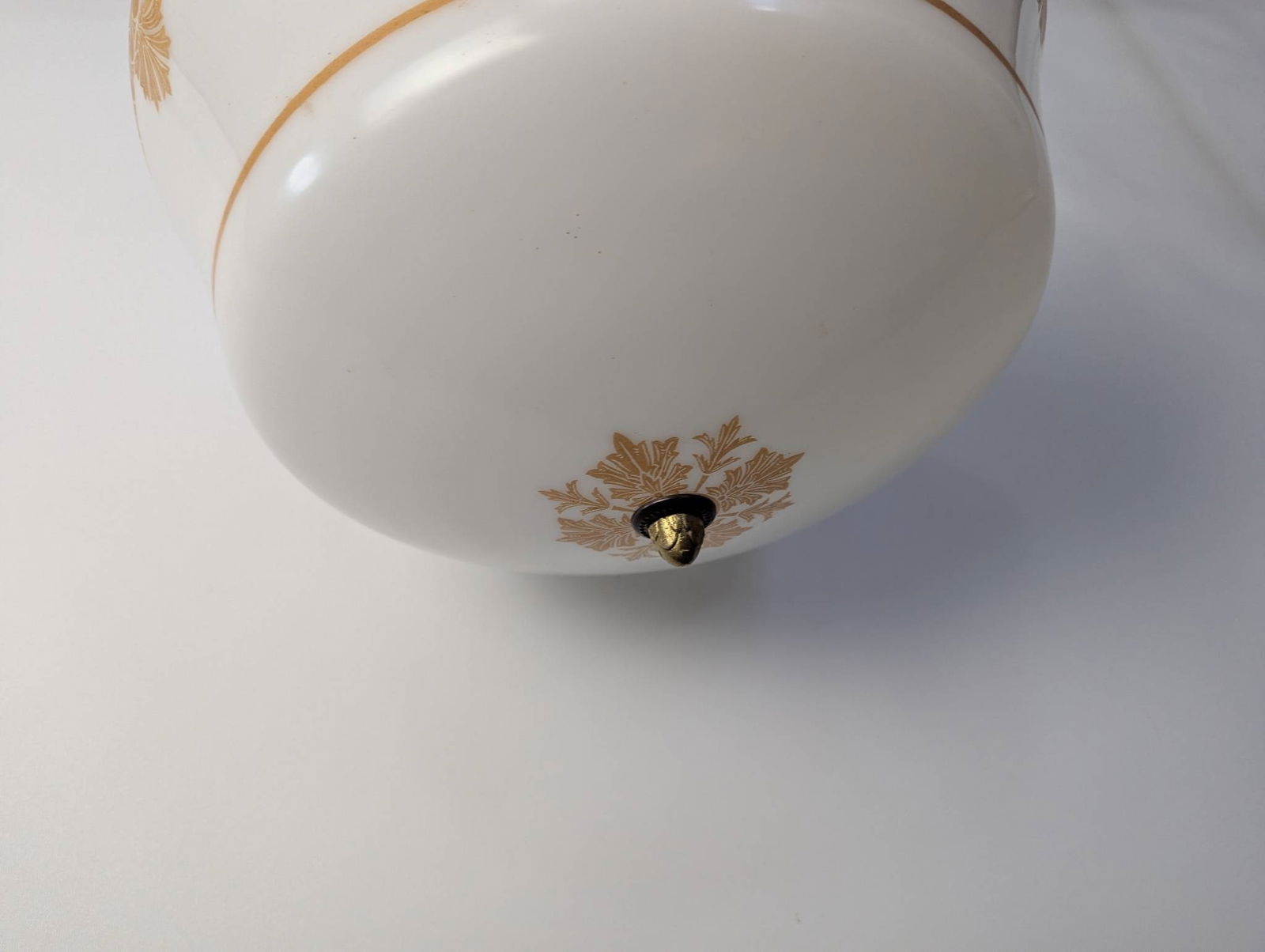 Antique Neoclassical Revival Milk Glass Pendant Light - 6