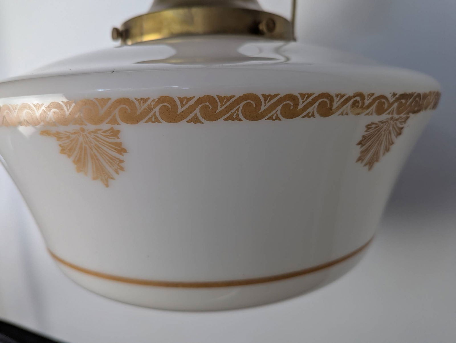 Antique Neoclassical Revival Milk Glass Pendant Light - 7