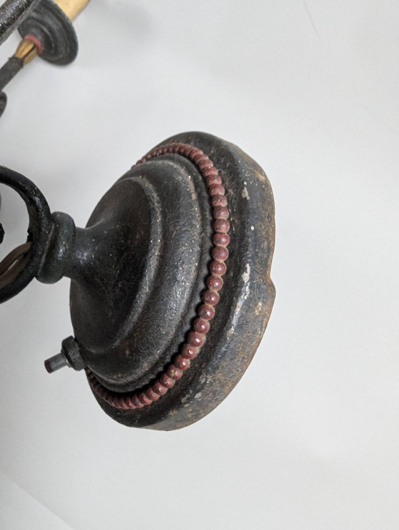 Wrought Iron Wall Sconces with Gilt Accents in Gothic Revival Style - 5