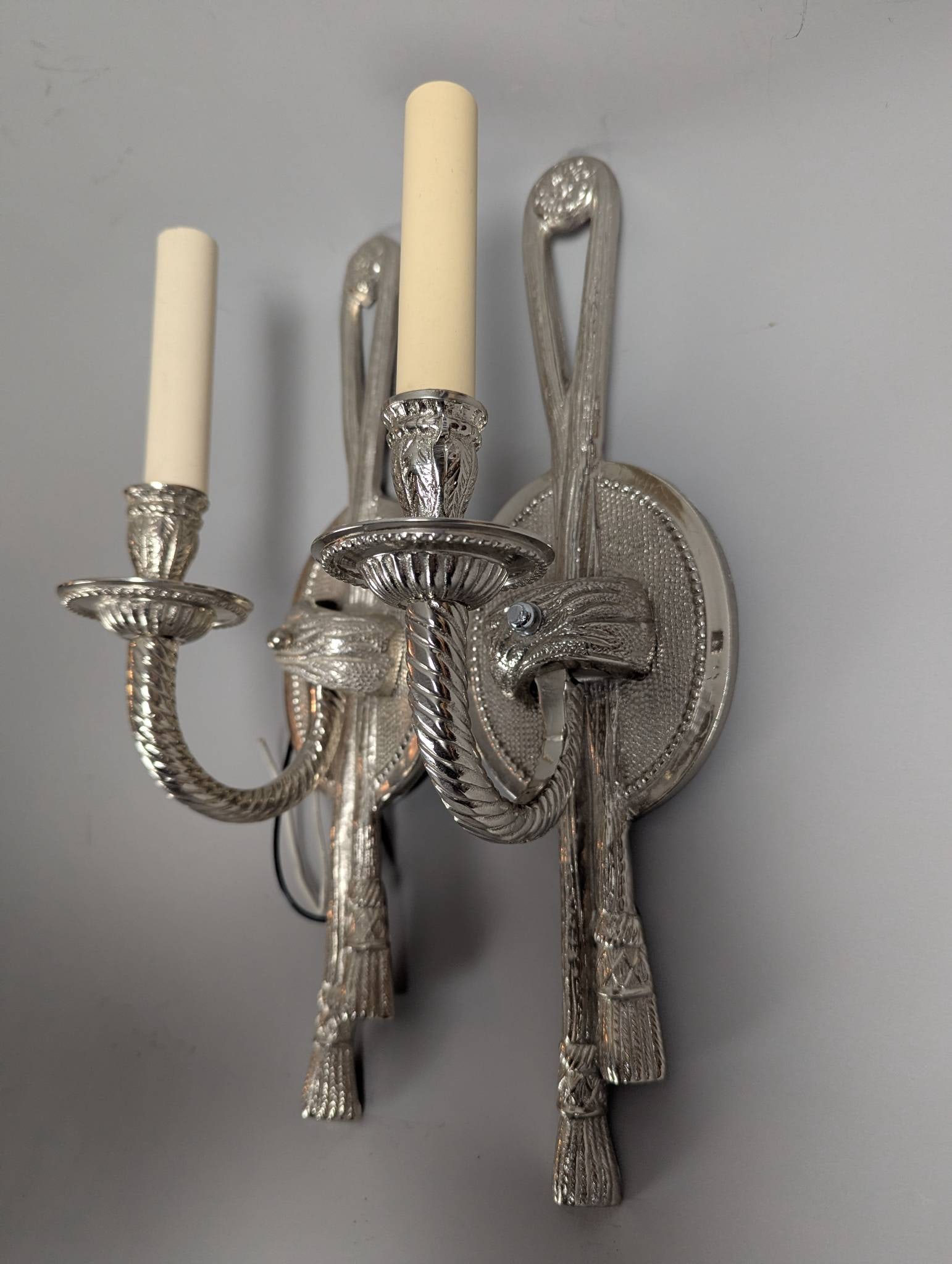 San Clemente Cast Brass Tassel Wall Sconces with Neoclassical Design - 2