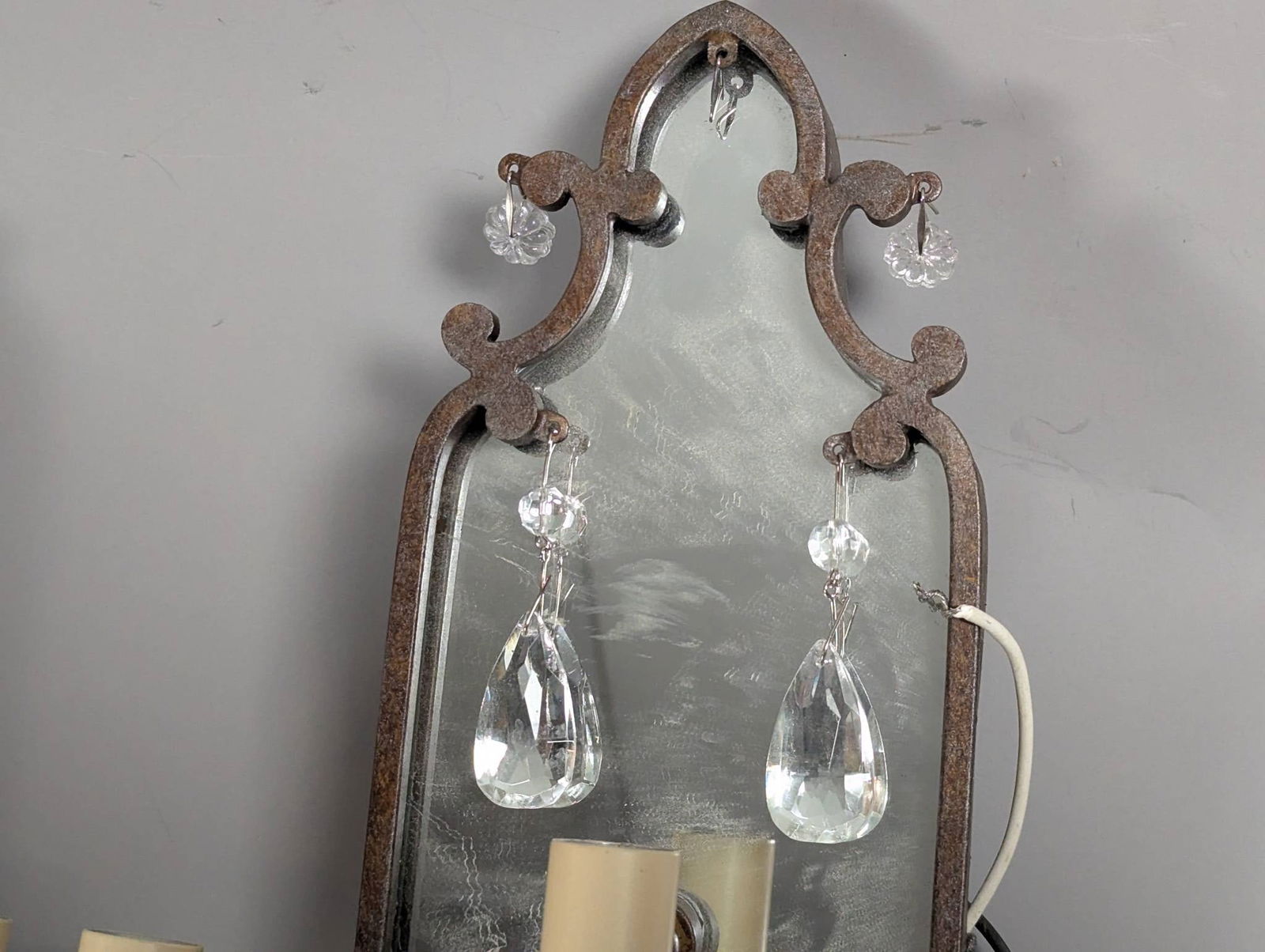 Early 20th-Century Italian Baroque Style Mirrored Wall Sconces - 5