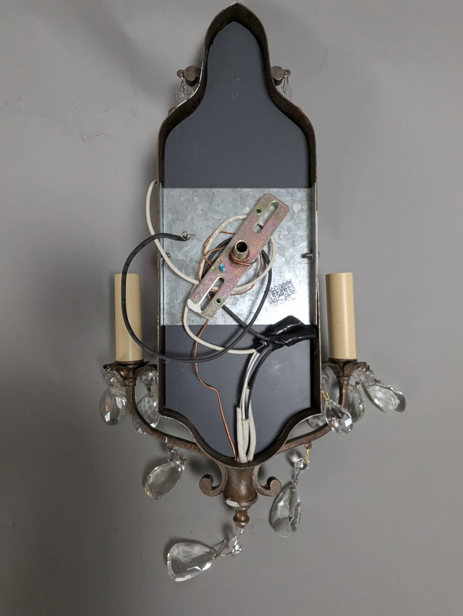 Early 20th-Century Italian Baroque Style Mirrored Wall Sconces - 7