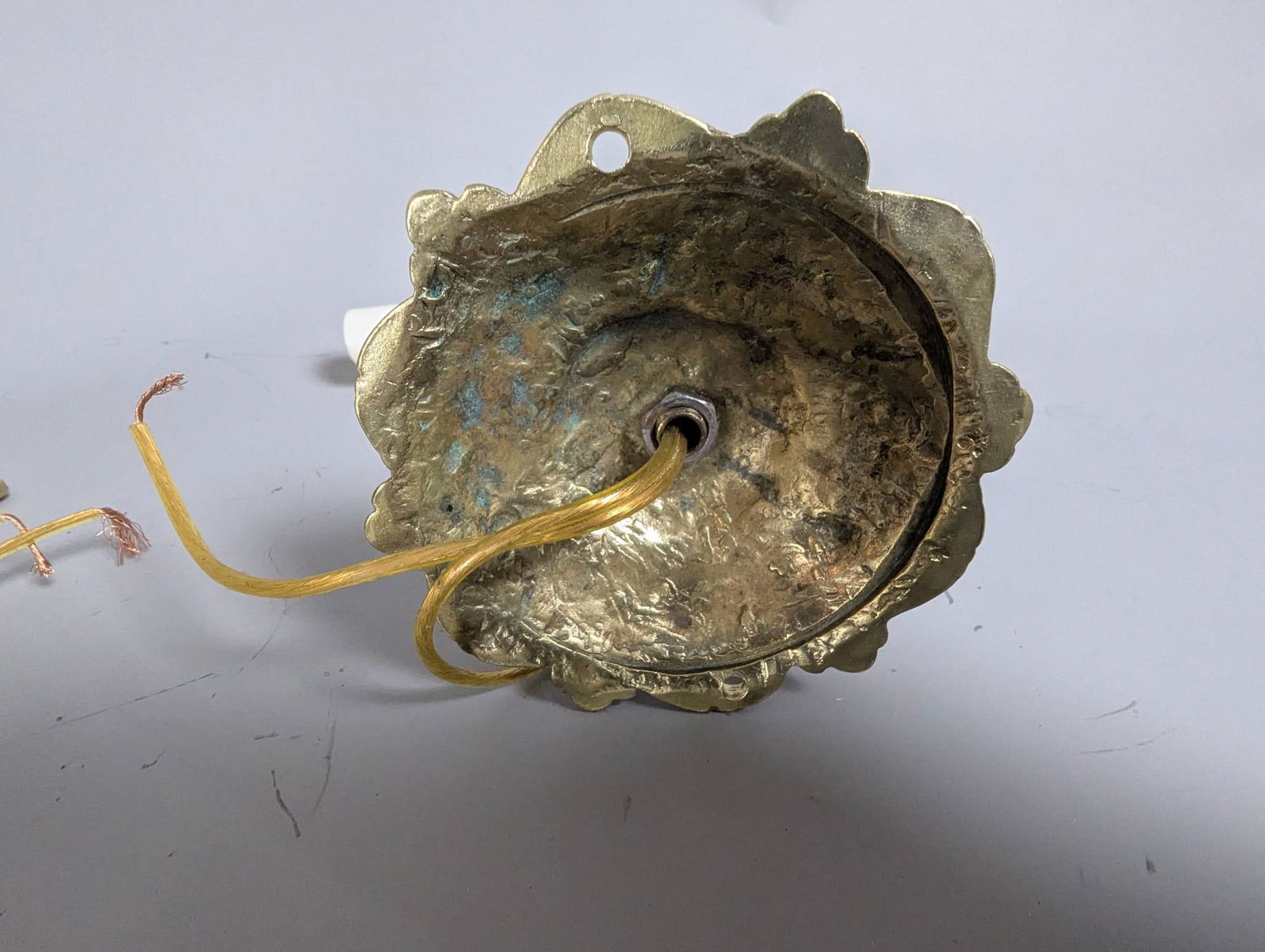 Brass Wall Sconces with Crystal Prisms in Ornate Design - 5