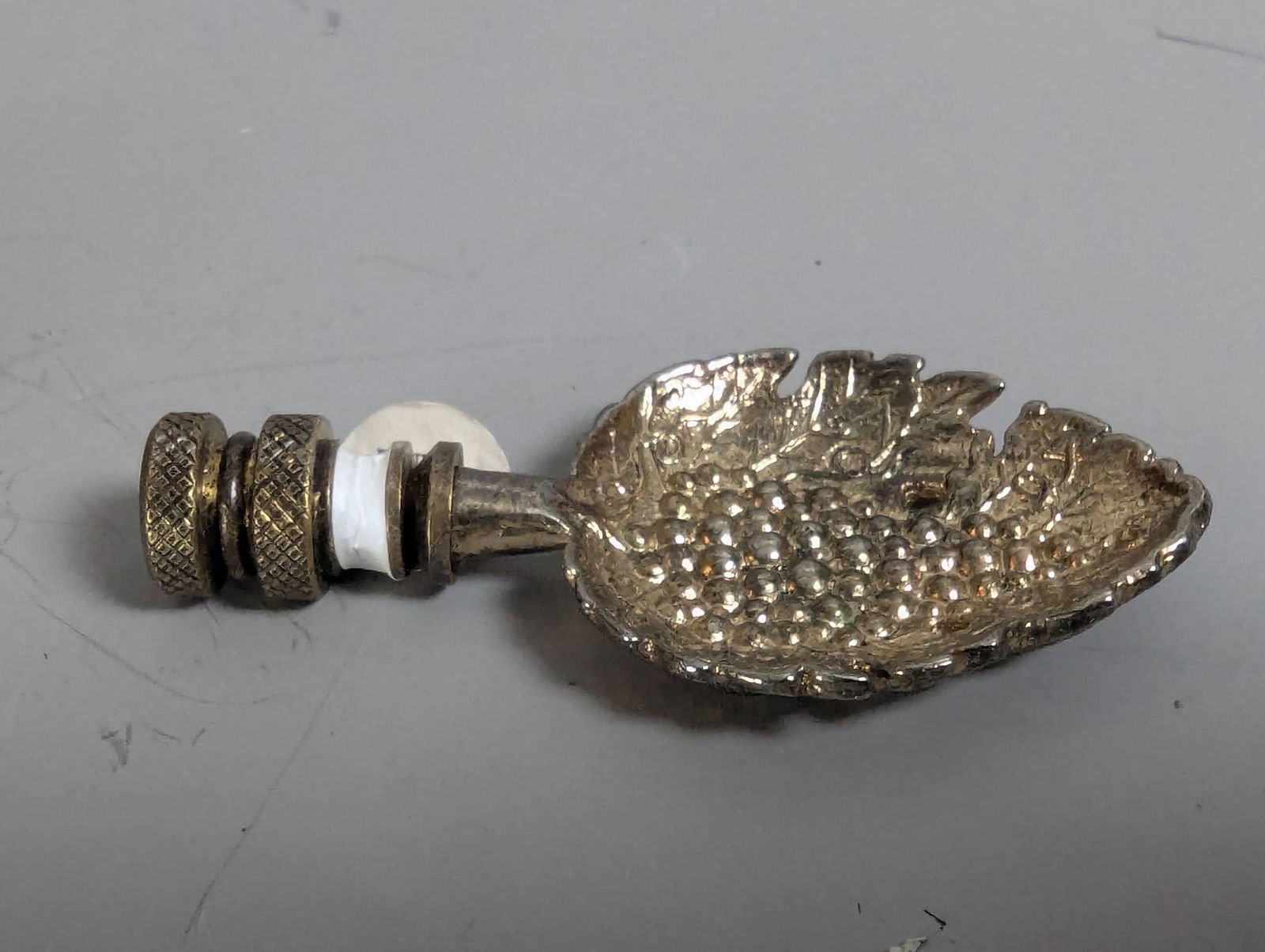 4 Silver Plate Sculptural Lamp Finials with Brass Bases - 3