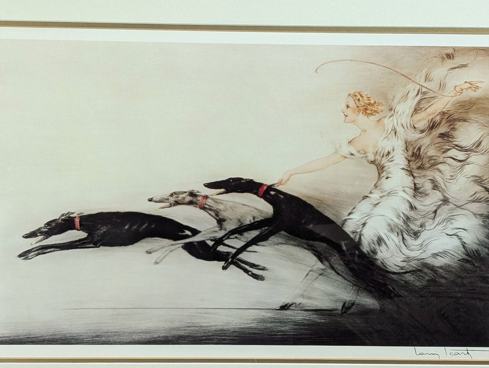 Print of Speed II Vitesse by Louis Icart in Art Deco Style - 2