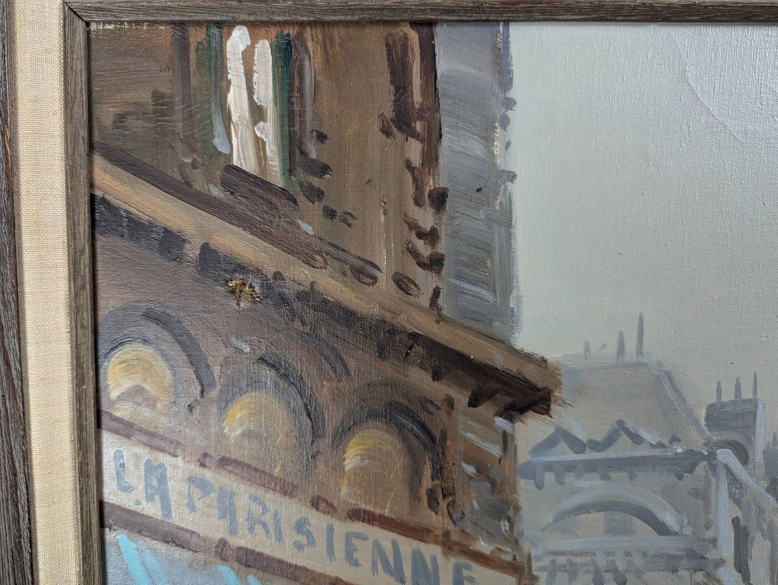 Oil on Canvas Parisian Street Scene by Antonio DeVity in Impressionistic Style - 3