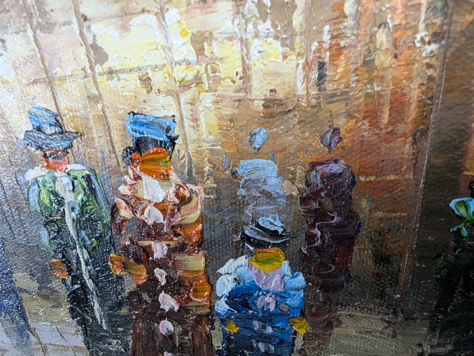 Painting Depicting a Street Scene with Eiffel Tower by Baracett - 13