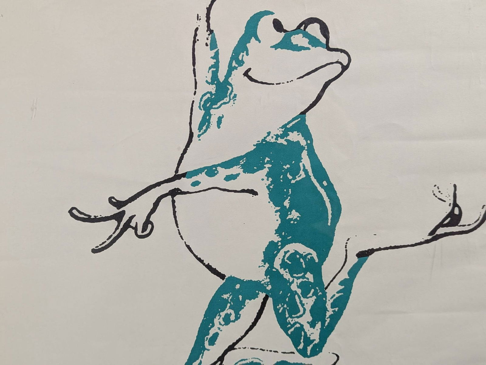 Hilary Knight Ole Frog Print Depicting Dancing Frog and Old San Juan Puerto Rico Text - 3