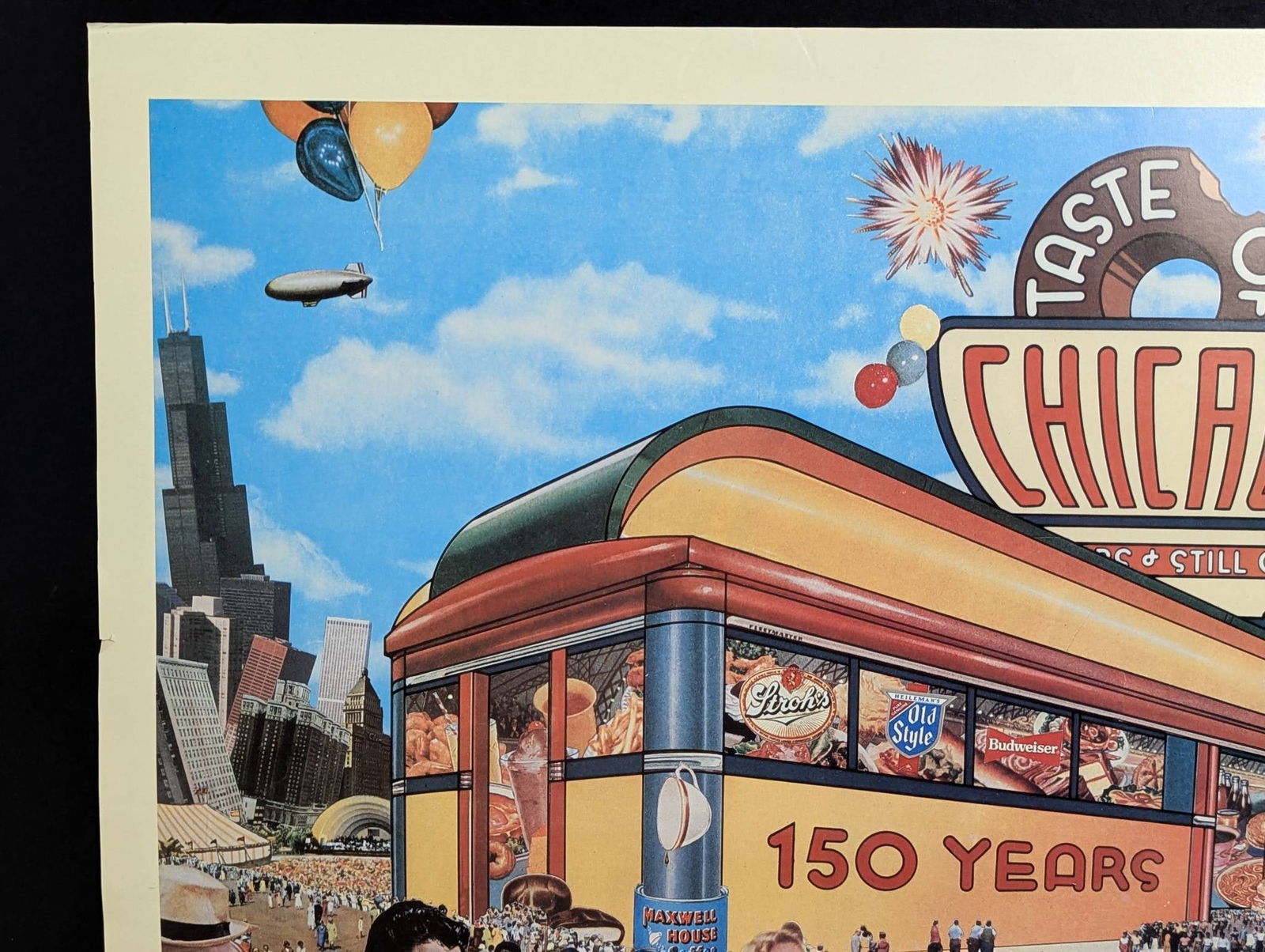 Taste of Chicago 1987 Poster Celebrating 150 Years - 2