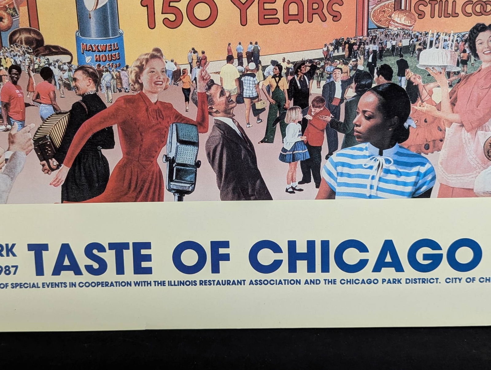 Taste of Chicago 1987 Poster Celebrating 150 Years - 9