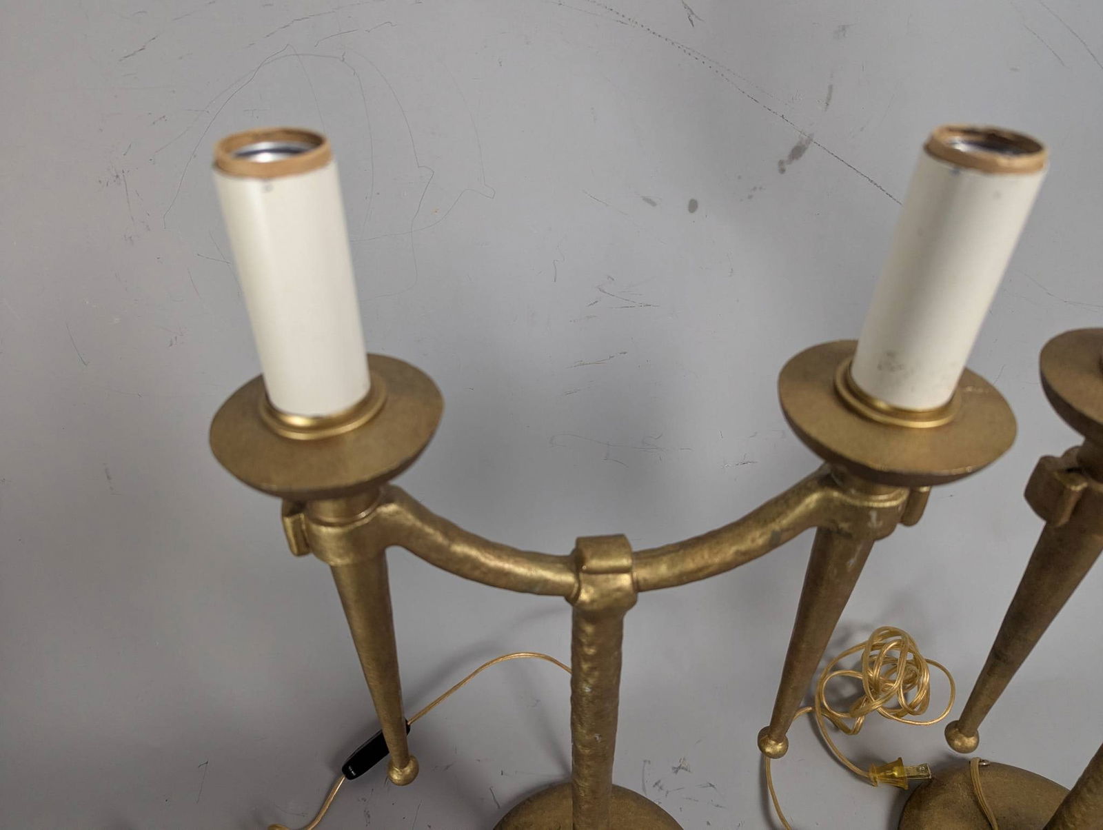 Vintage Gilt Metal Table Lamps with Mid-Century Spanish Design - 4