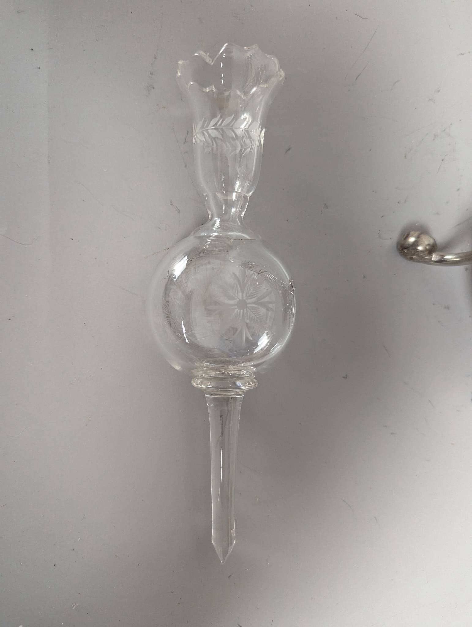 Silver Plate Epergne with Glass Inserts - 6