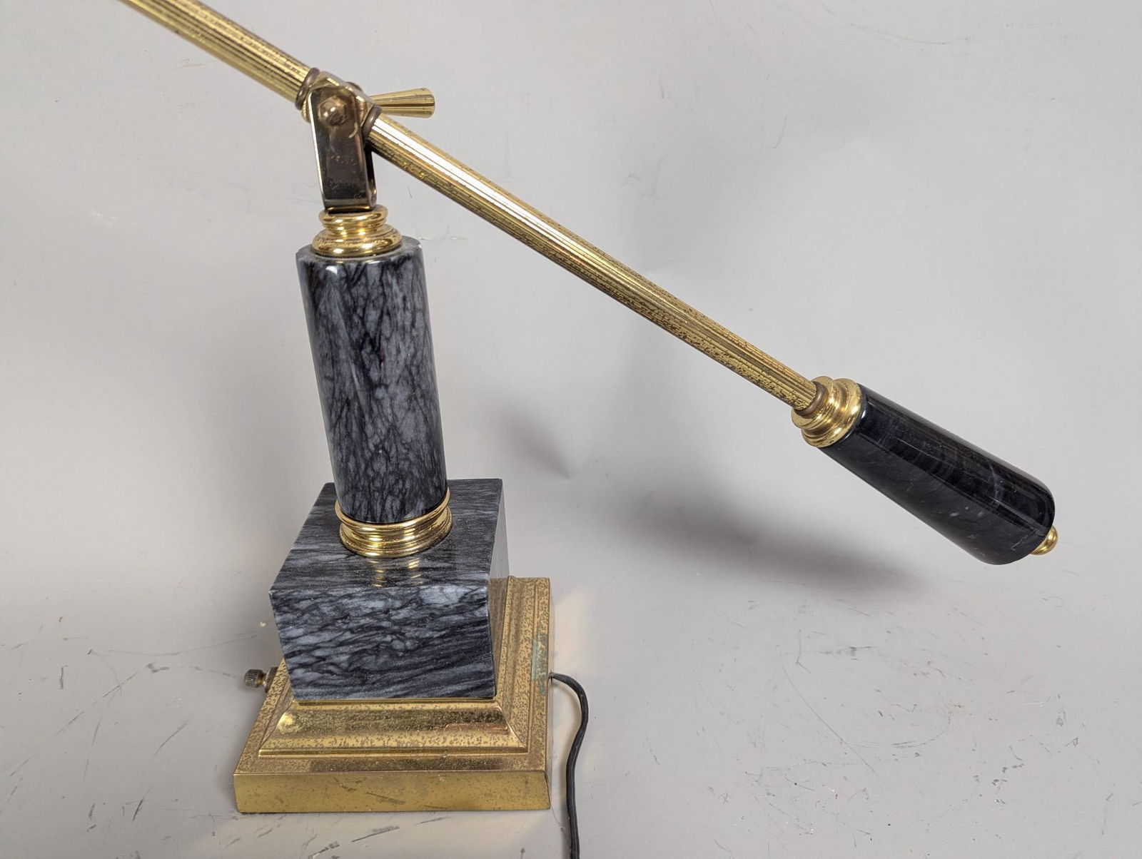 House of Troy Counter-Balance Piano or Desk Lamp with Brass and Marble - 2