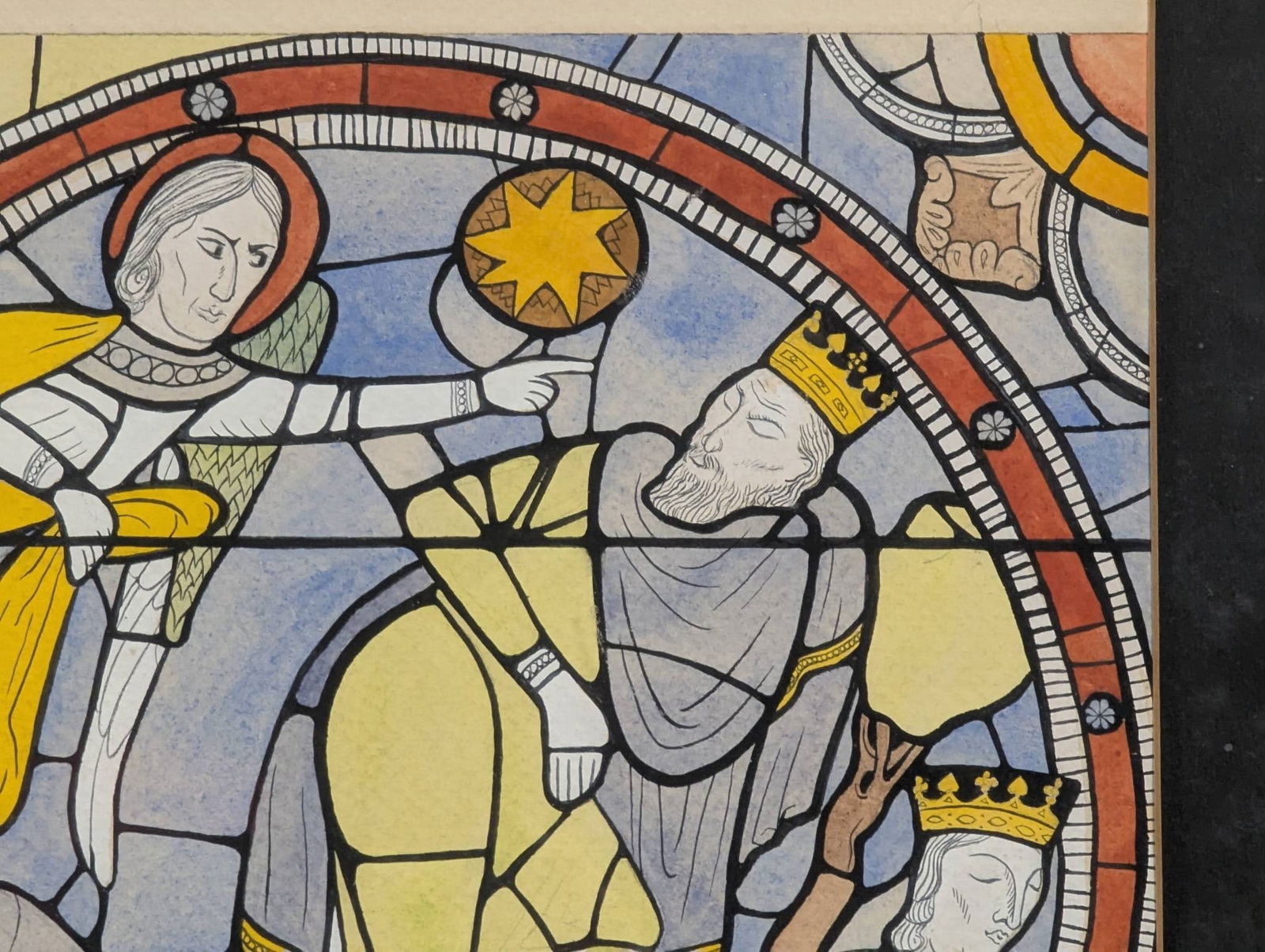 1976 Color Drawing Depicting the Annunciation to the Shepherds by Rasco - 4