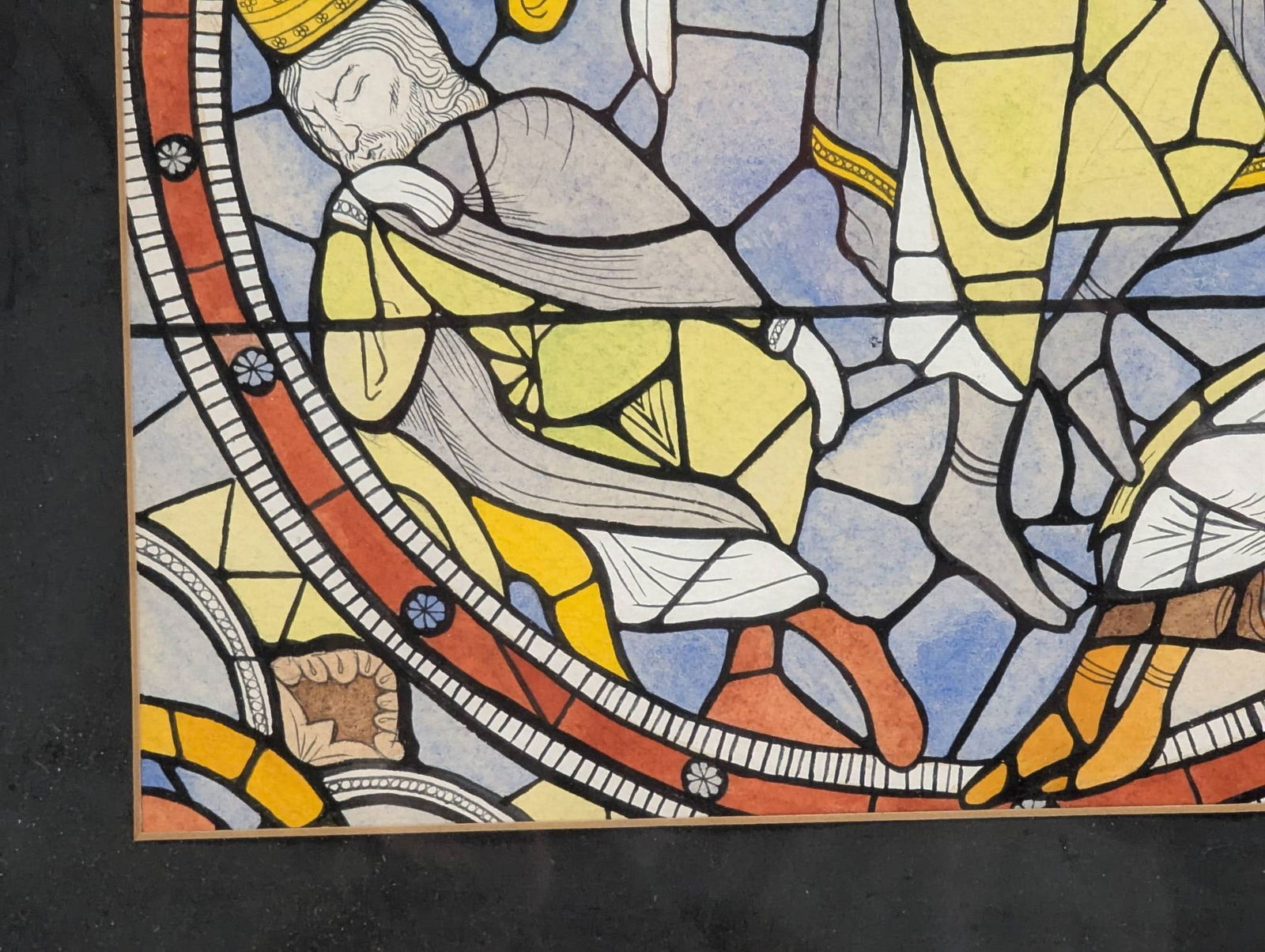 1976 Color Drawing Depicting the Annunciation to the Shepherds by Rasco - 7