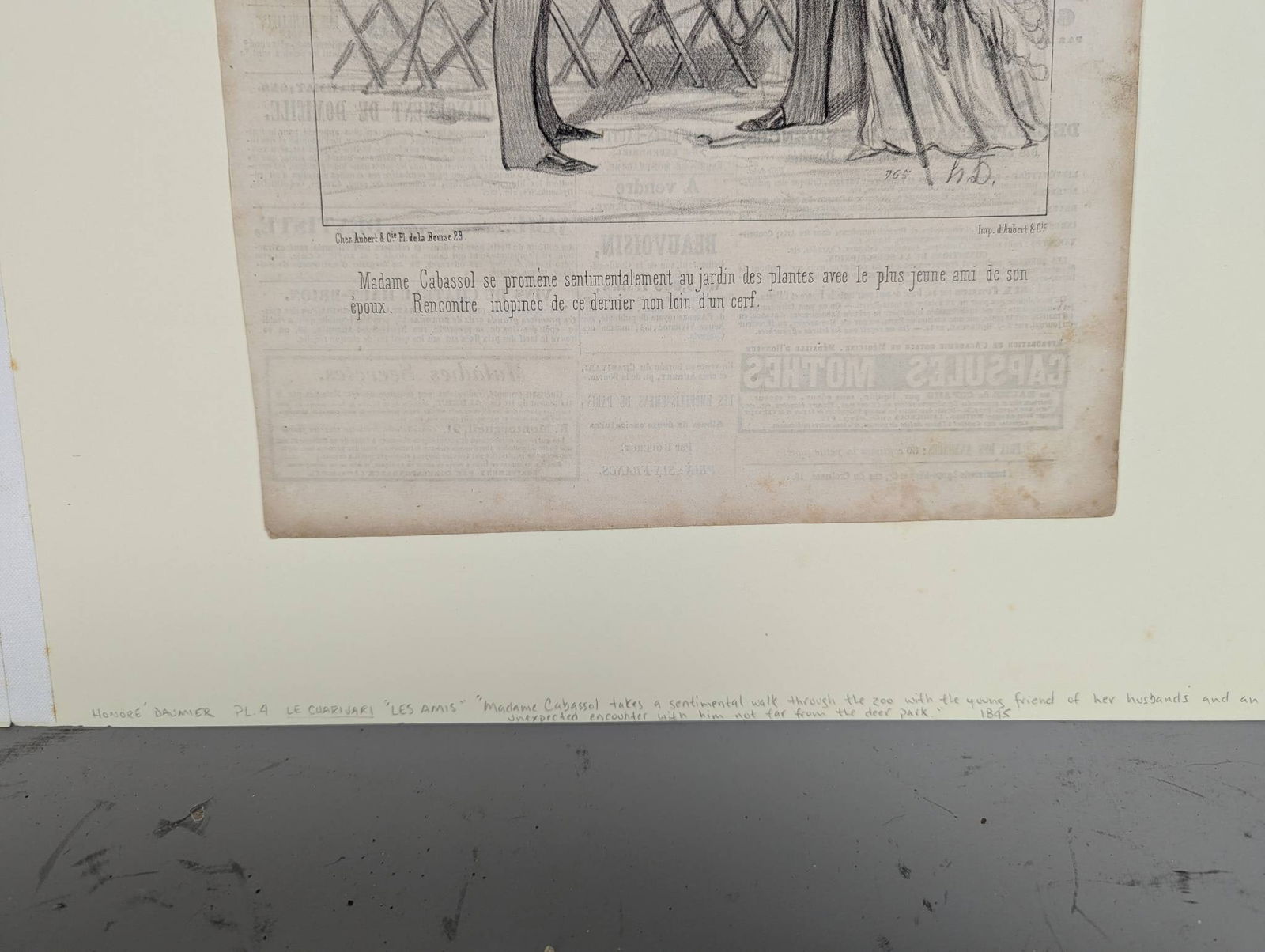 Four c1830â€™s Etchings Depicting Various Social Scenes by Honroe Daumier - 10