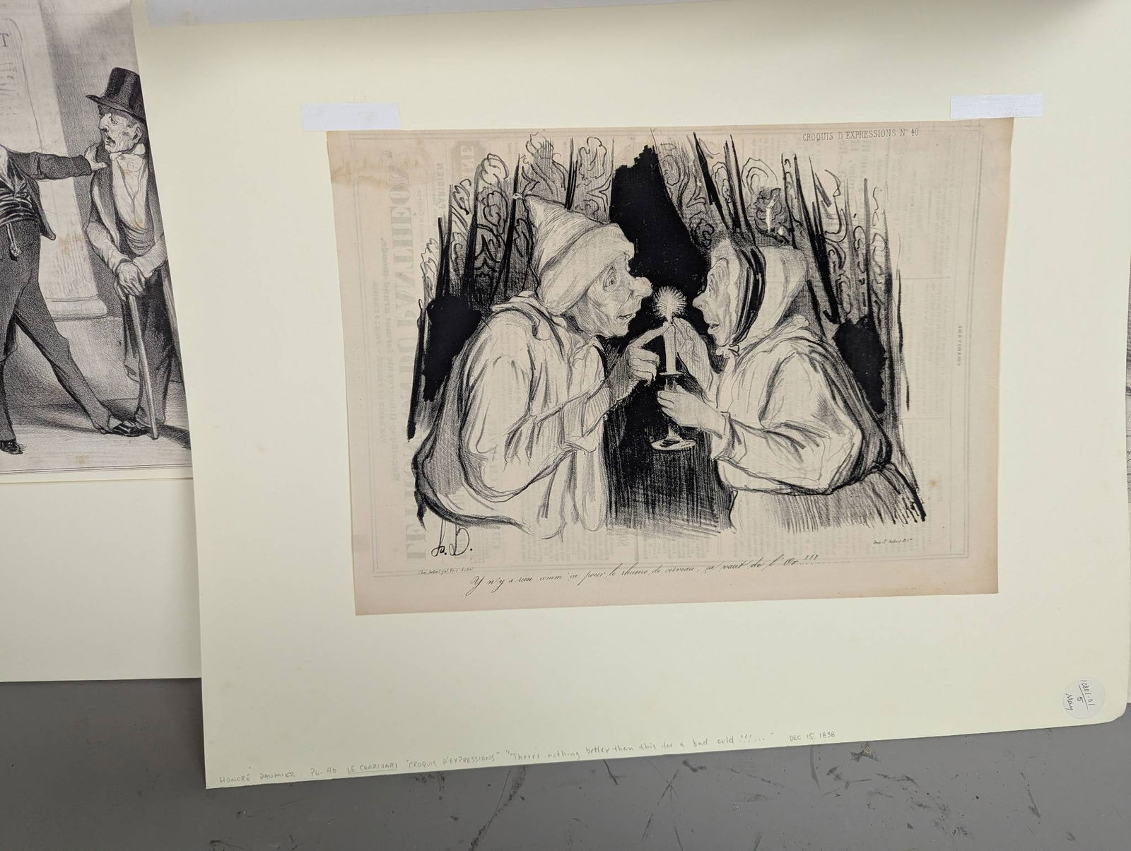 Four c1830â€™s Etchings Depicting Various Social Scenes by Honroe Daumier - 6