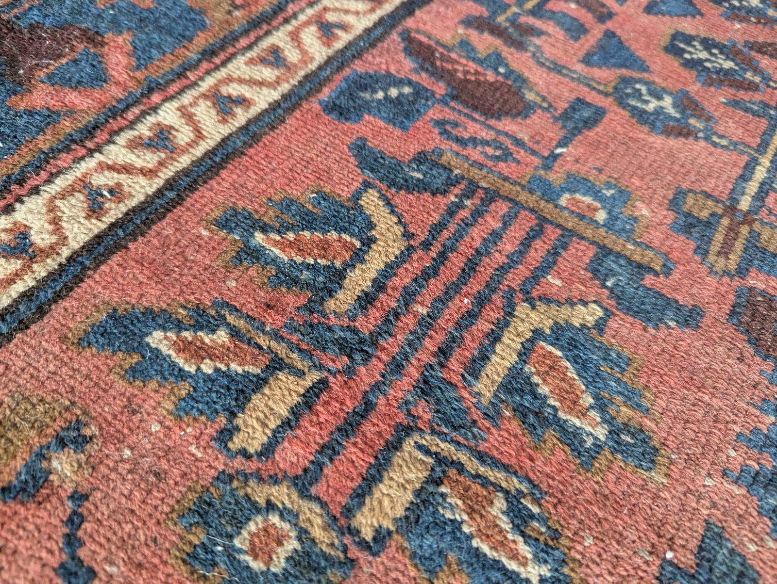 Handmade Persian Hamadan or Afshar Wool Area Rug - 6