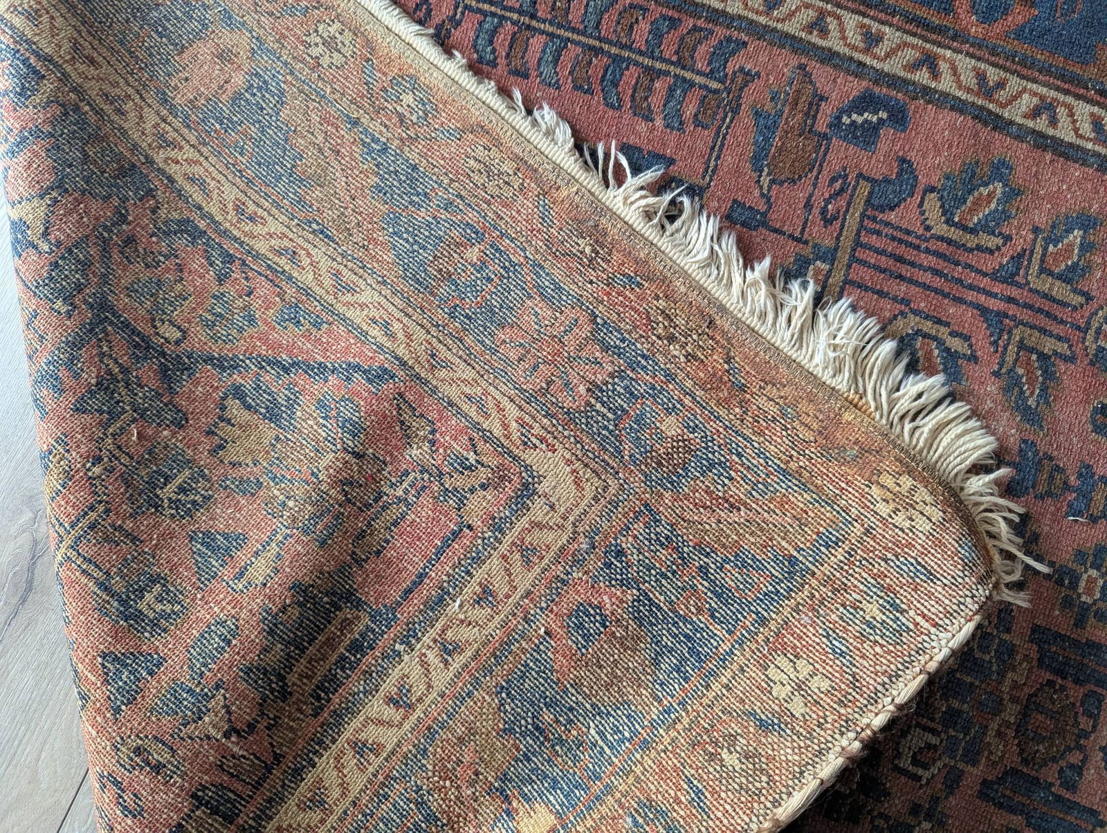 Handmade Persian Hamadan or Afshar Wool Area Rug - 8