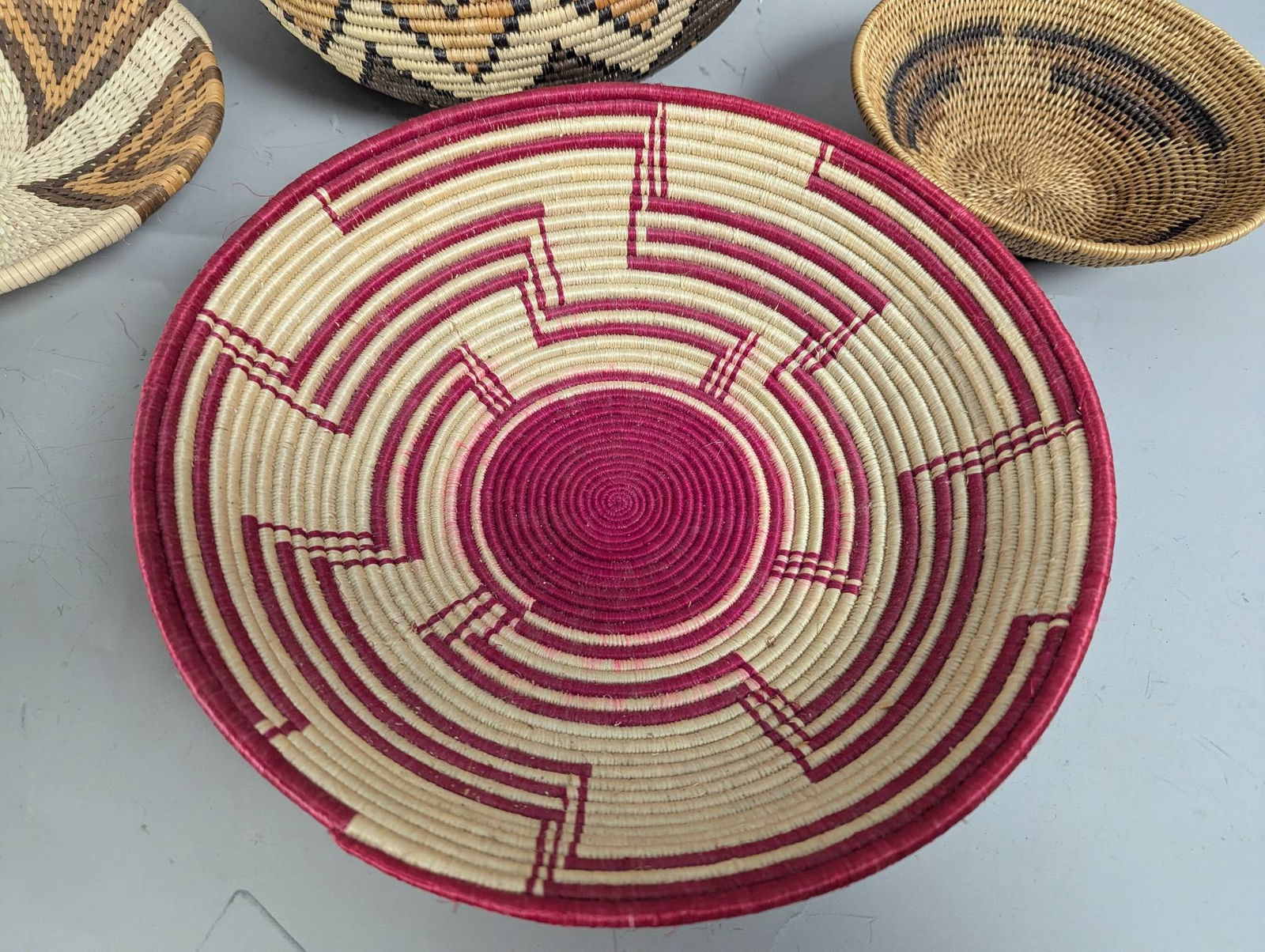 Handwoven African Baskets Including Lidded and Open Designs - 2