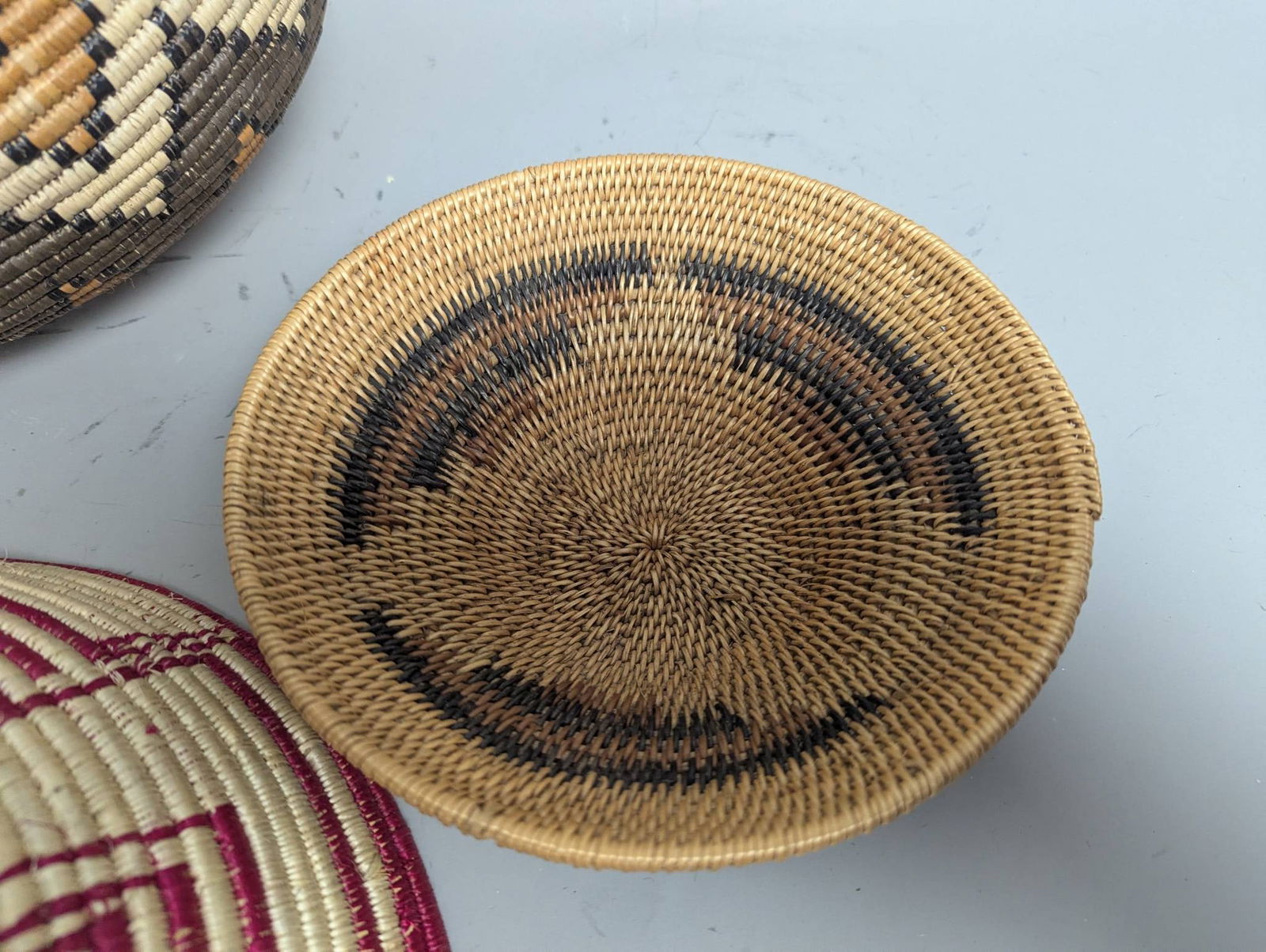 Handwoven African Baskets Including Lidded and Open Designs - 6
