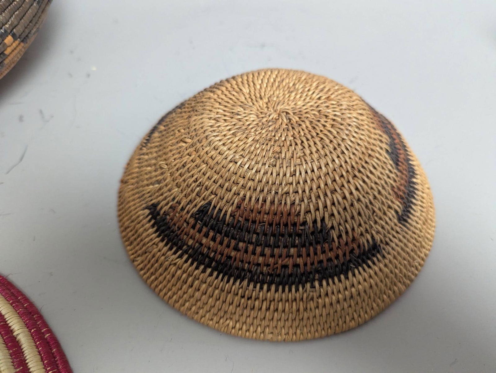 Handwoven African Baskets Including Lidded and Open Designs - 7